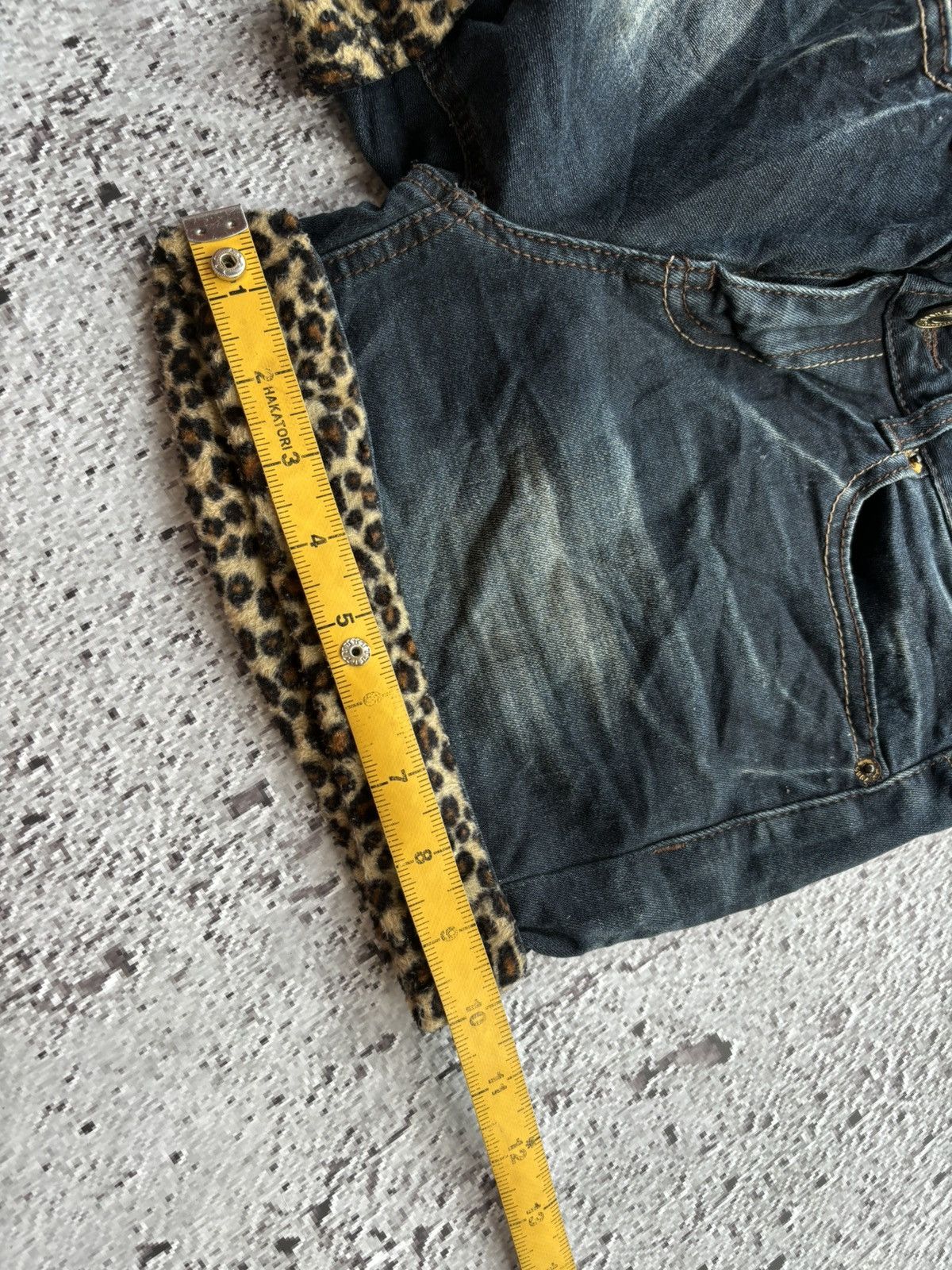 Hysteric Glamour Y2k Jambagee Jeans Leopard Women's Short Size 28" / US 6 / IT 42 - 12 Thumbnail