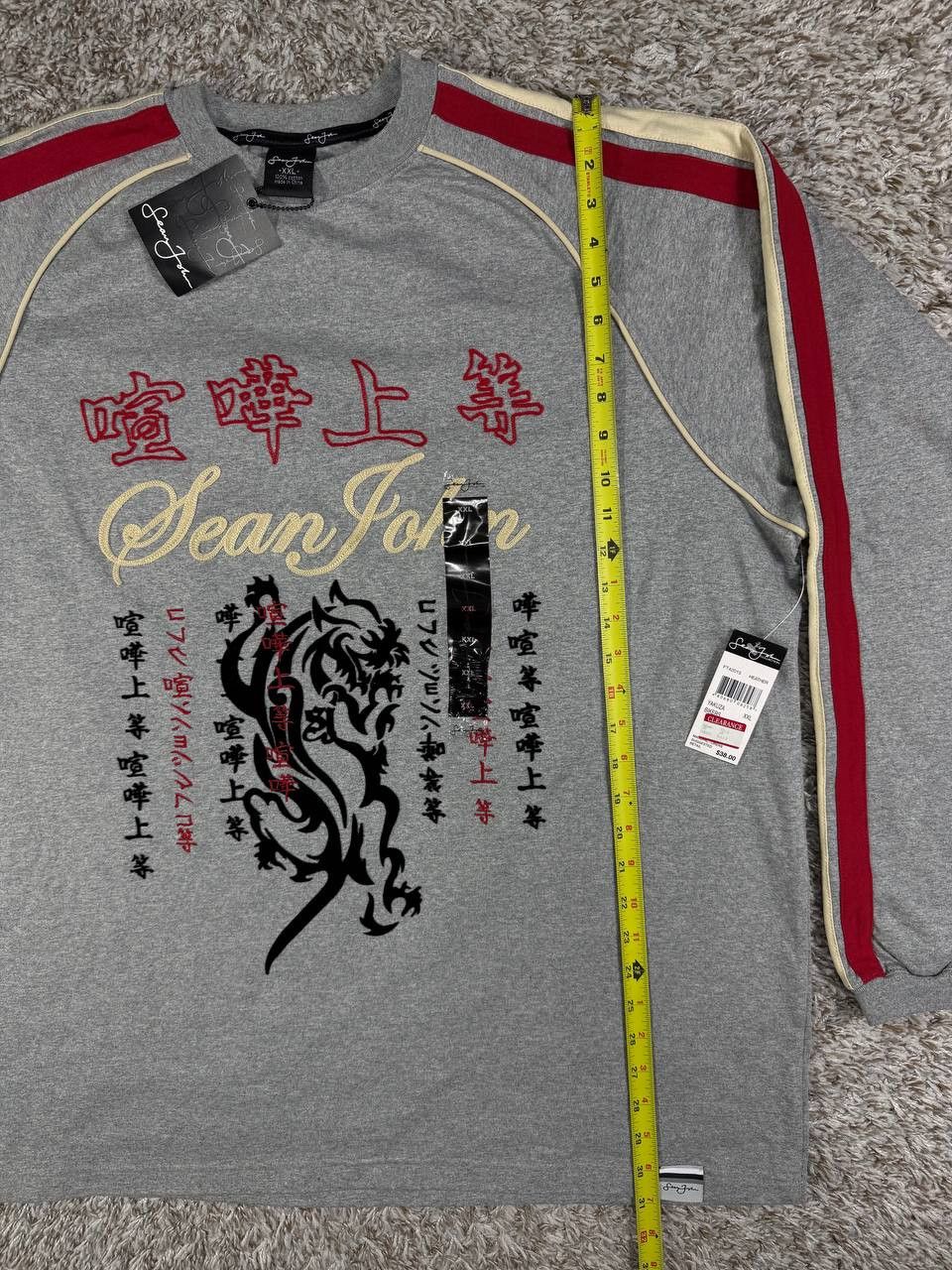 Sean John Vintage Sean John Y2K Dragon Graphic Long Sleeve Shirt Size US XXL / EU 58 / 5 - 7 Thumbnail
