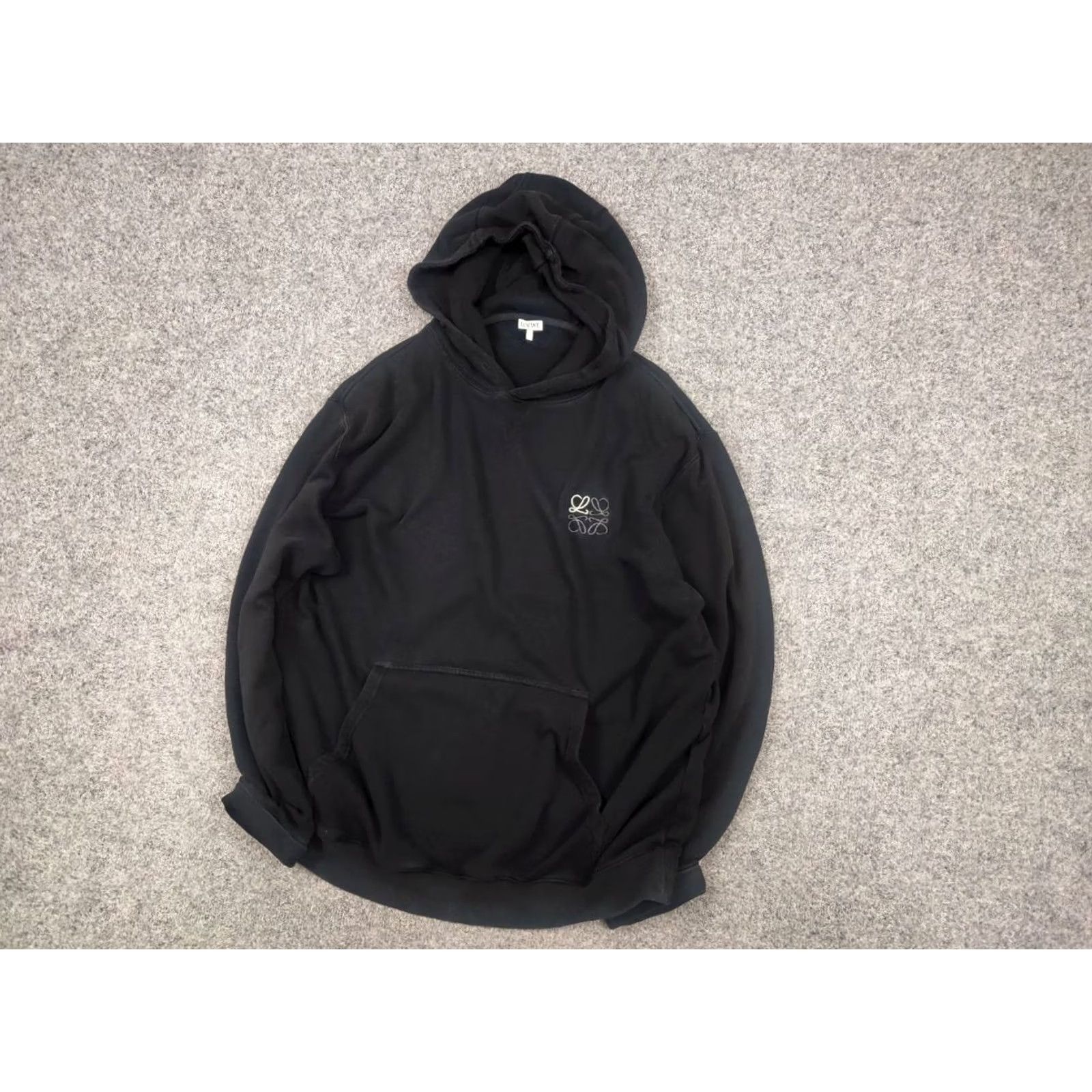 Loewe Loewe mini classic logo black oversized hoodie XL Men Cotton Canvas Logo Authentic Pullover Crew Neck Fall Black CI Size US XL / EU 56 / 4 - 3 Thumbnail