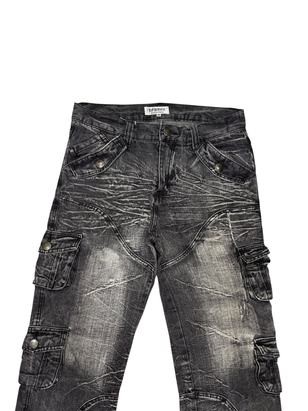 LOWBOX LOWBOX 🇯🇵 CARGO JEANS CROPPED DENIM CARGO PANTS Size US 30 / EU 46 - 5 Thumbnail