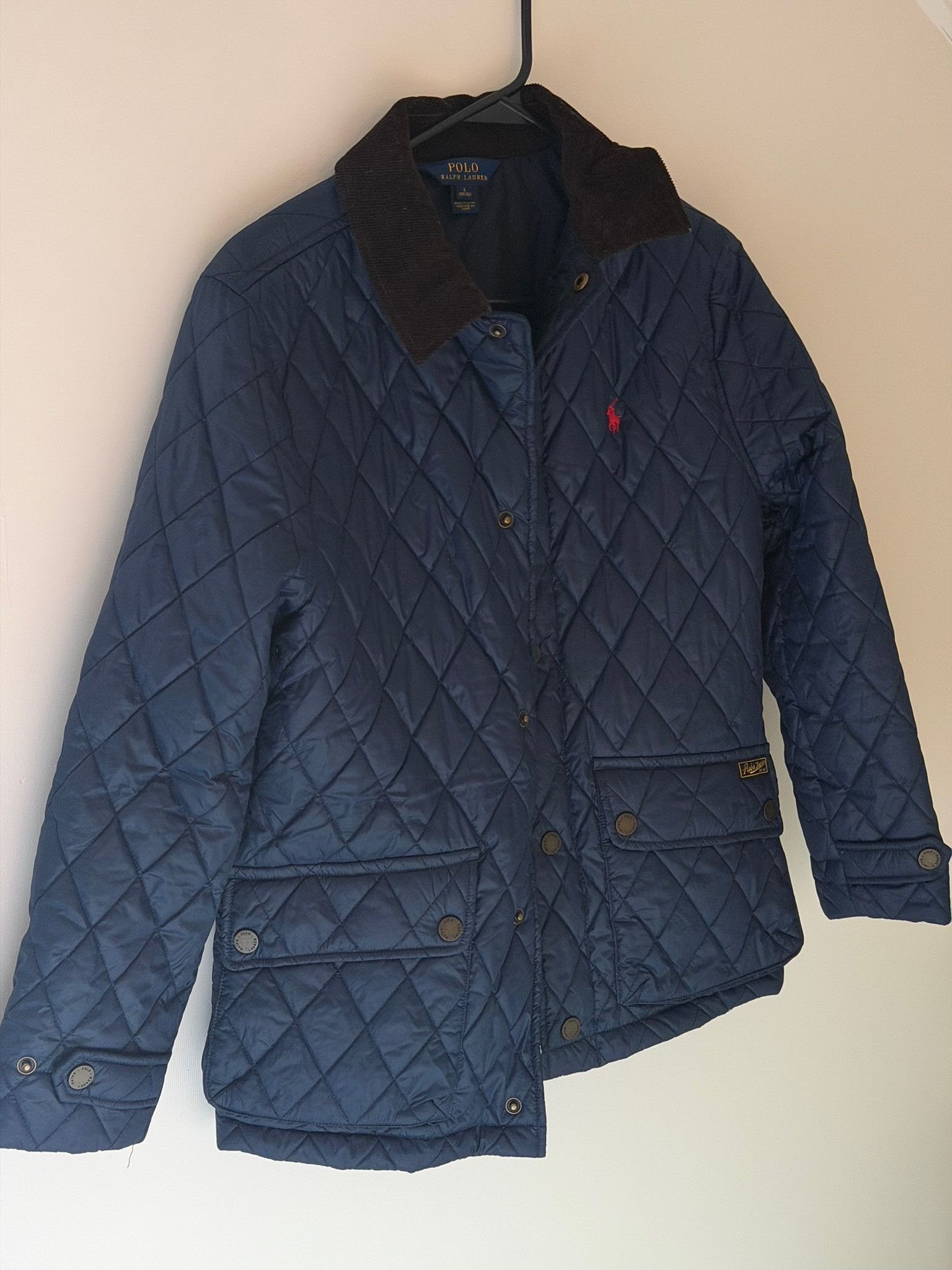 Polo Ralph Lauren Polo Ralph Lauren AUTH Blue Diamond-Quilted Jacket Size US S / EU 44-46 / 1 - 2 Thumbnail