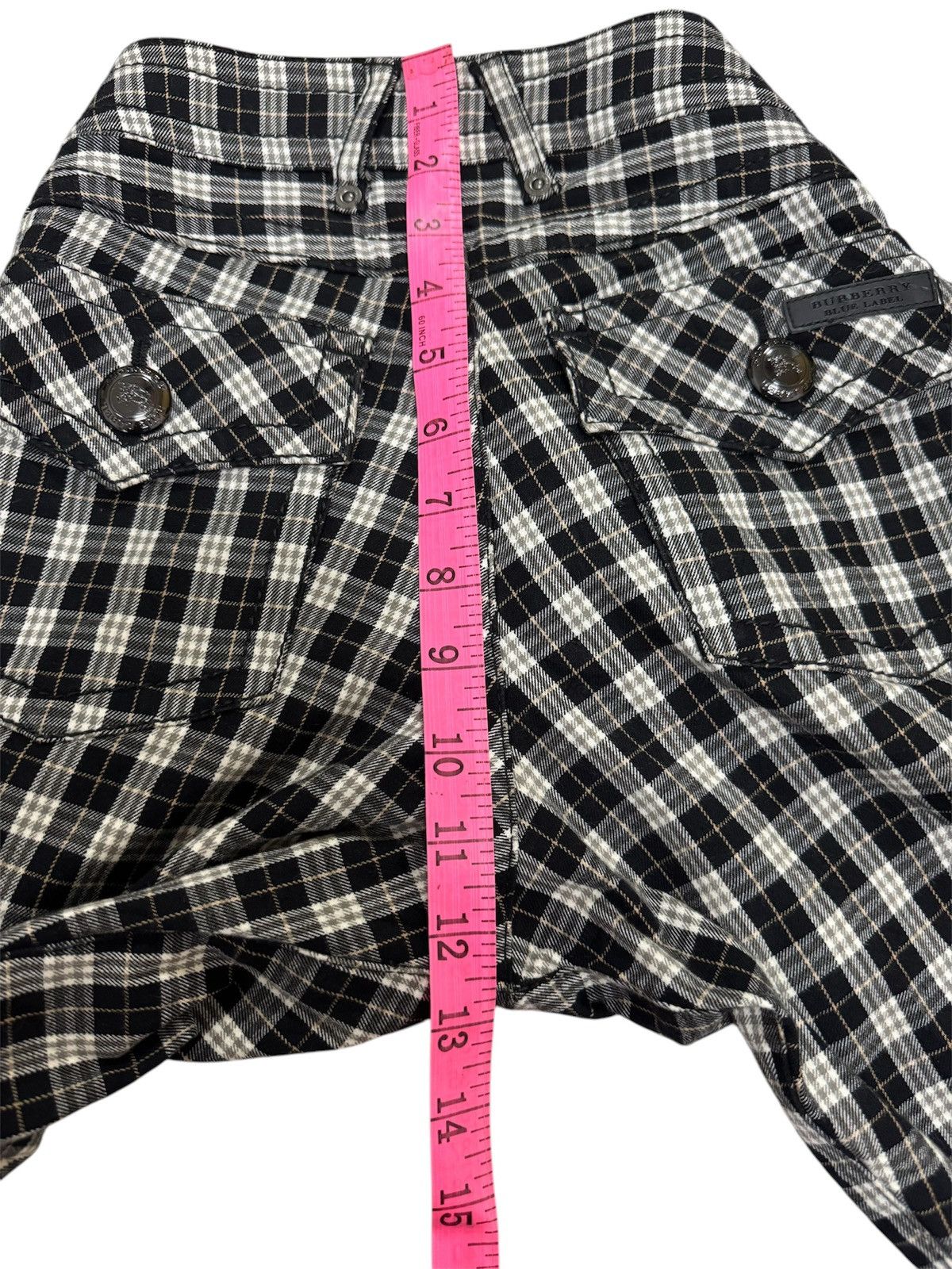 Burberry BURBERRY LONDON BLUE LABEL TARTAN CROPPED SLIM TROUSERS Size 28" / US 6 / IT 42 - 19 Thumbnail