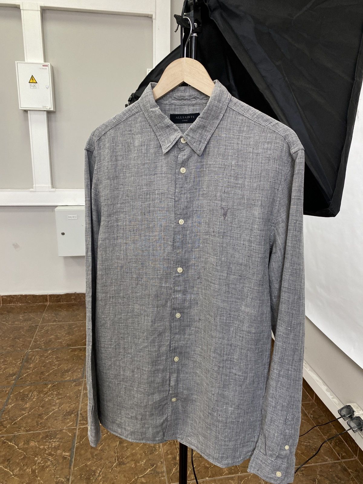 Allsaints Allsaints Linen 100% Shirt Retro Rare Hype Y2K Size US L / EU 52-54 / 3 - 1 Thumbnail