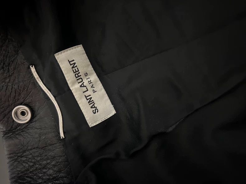 Yves Saint Laurent SAINT LAURENT 17 SS Crackle Made Old Biker Cowhide Leather Size US S / EU 44-46 / 1 - 3 Thumbnail