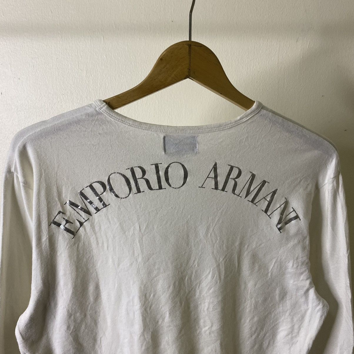 Emporio Armani Emporio Armani White LS Tee Size US M / EU 48-50 / 2 - 2 Thumbnail