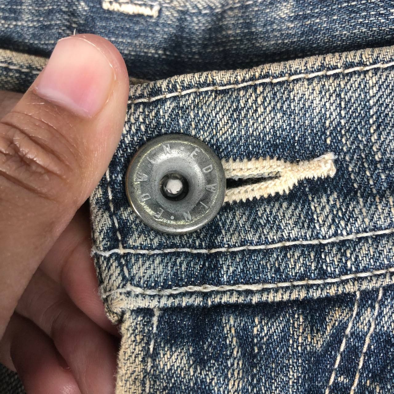 Edwin Vintage Edwin 503 Blue Trip Denim Jean Size US 30 / EU 46 - 7 Thumbnail