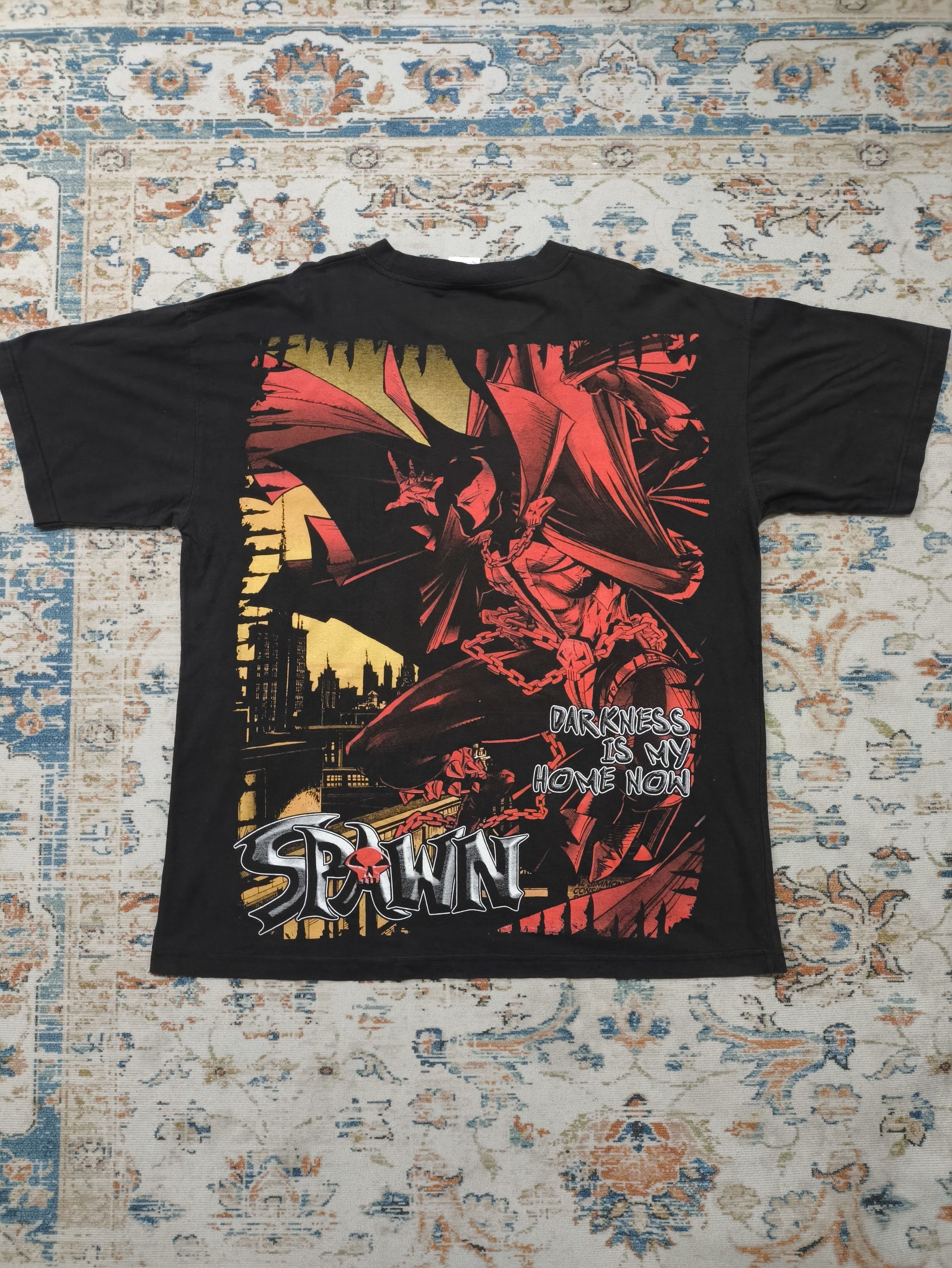 Vintage SPAWN Big Print AOP Shirt Size US XL / EU 56 / 4 - 4 Thumbnail