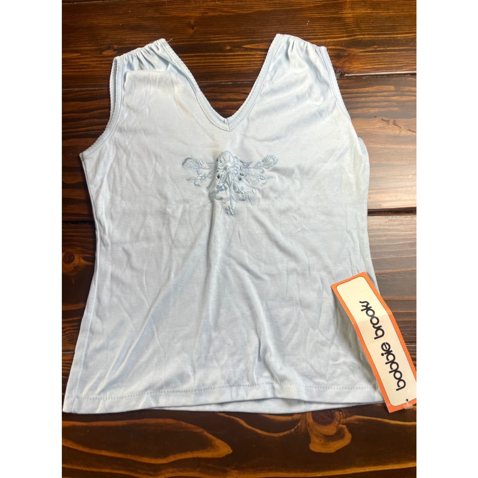 Vintage Bobbie Brooks Top Womens Size L Light Blue Sleeveless Vintage New Regular Size L / US 10 / IT 46 - 2 Thumbnail