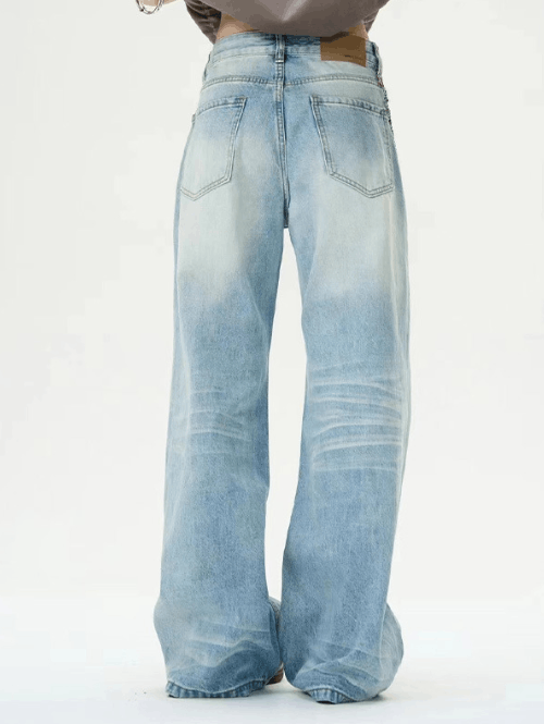 Japanese Brand × Jean American retro washed straight versatile handsome jeans Size US 32 / EU 48 - 3 Thumbnail