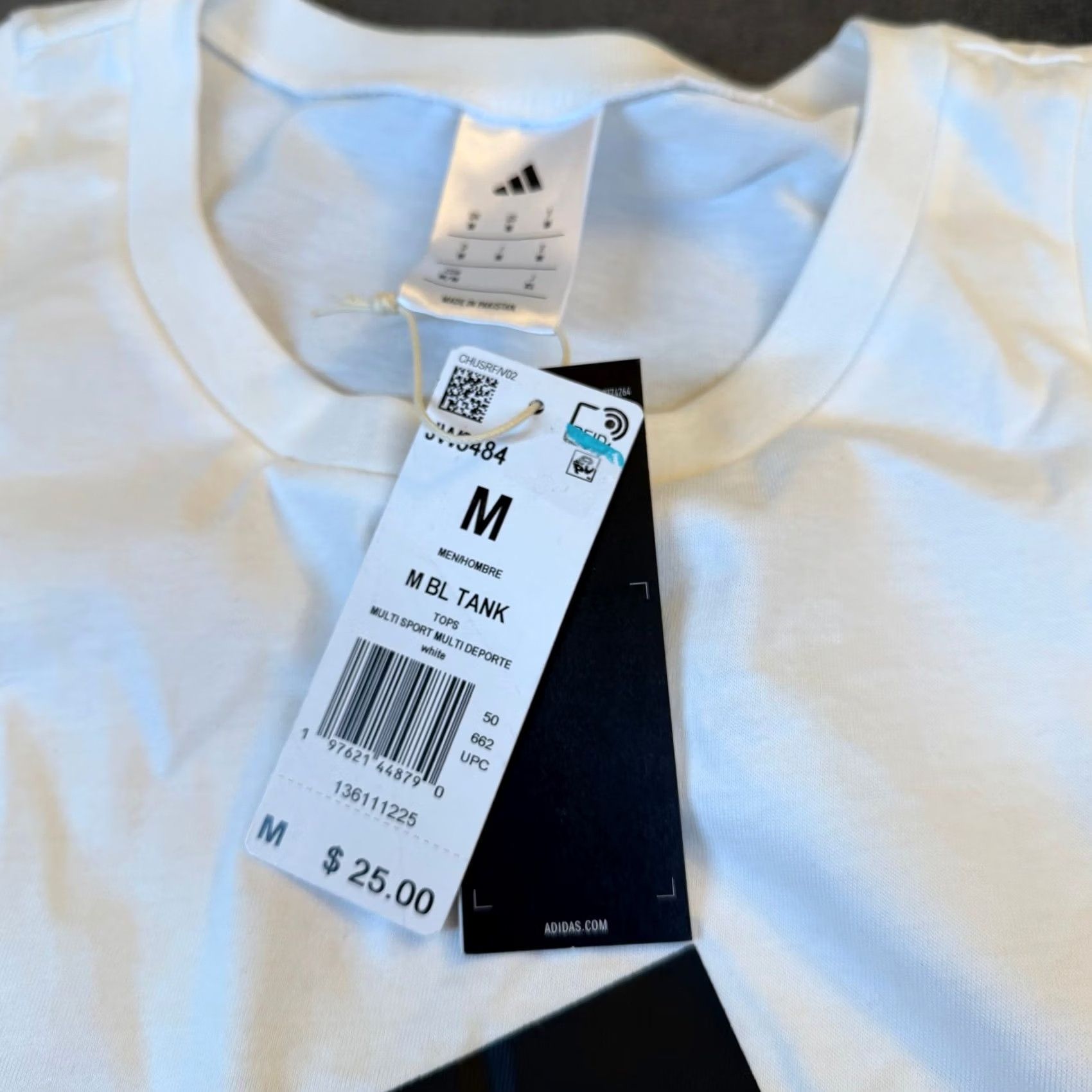Adidas Adidas Tank Top Sleeveless Athletic White Black Mens M Graphic Print Logo Crew Neck Gym Training NWT Size US M / EU 48-50 / 2 - 3 Thumbnail