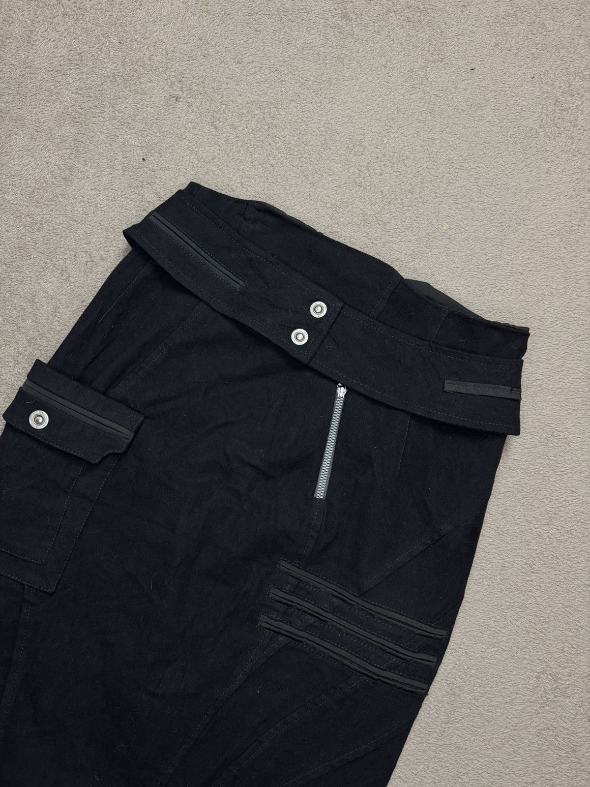 Japanese Brand Vintage Multizip MIDI Skirt Helmut Lang Yohji Yamamoto vibe Size 27" / US 4 / IT 40 - 2 Thumbnail