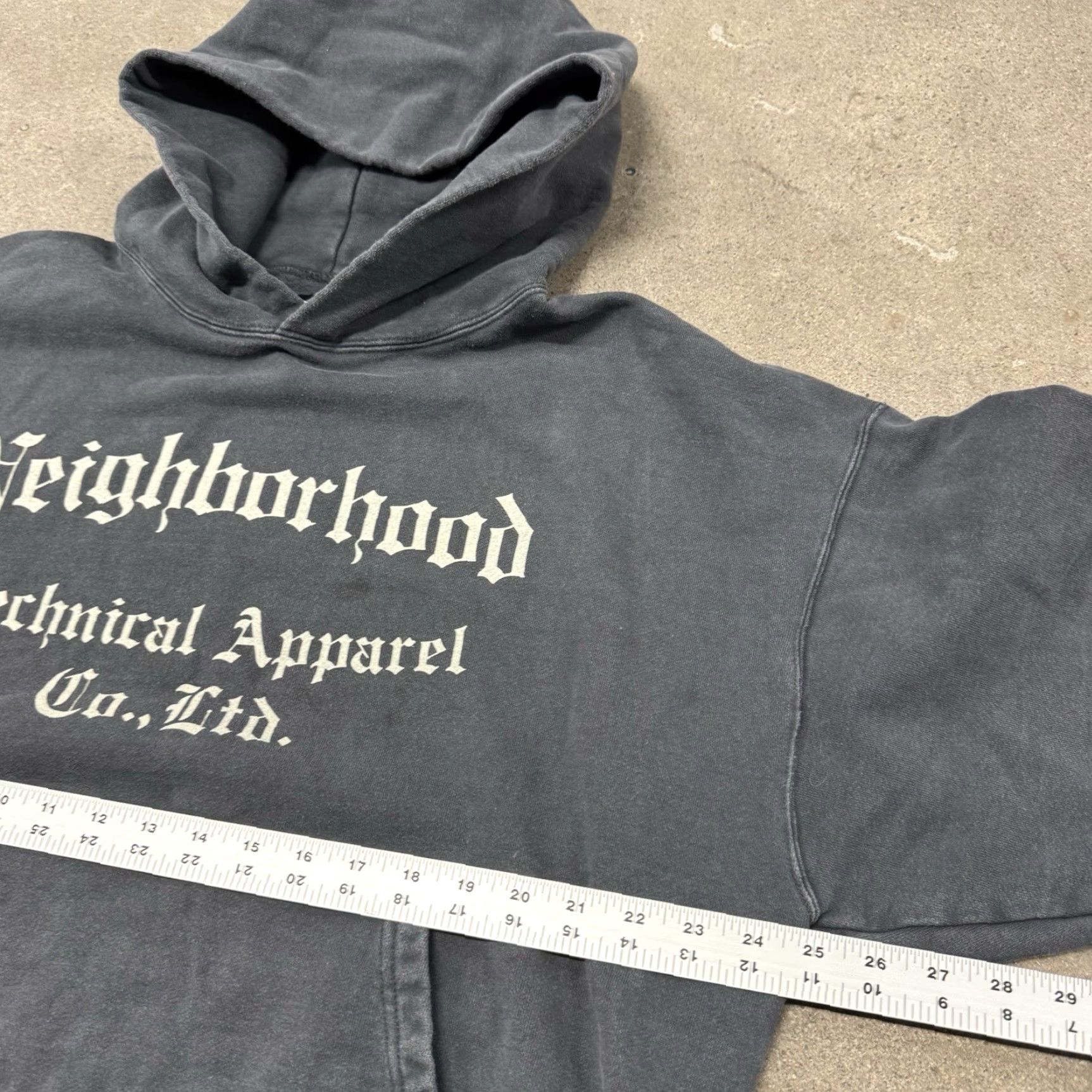 VINTAGE NEIGHBORHOOD Hoodie Sweatshirt - Japan Sulfur Dye Grey