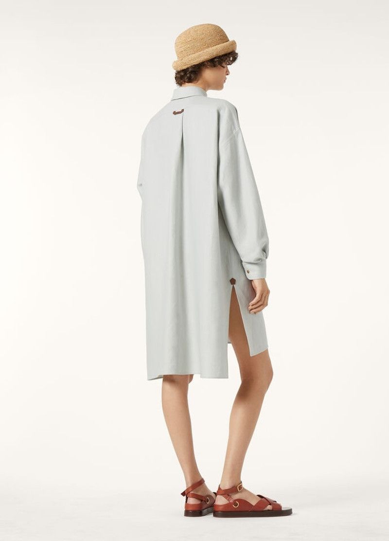 Loro Piana o1srvl11e0526 FAP0334 Anastasia Midi Dress in Light Blue Size L / US 10 / IT 46 - 4 Thumbnail