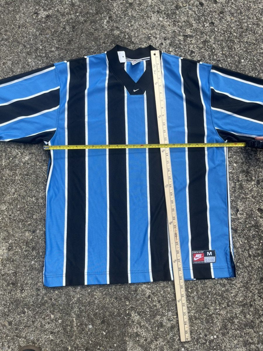 Nike × Vintage Vintage Nike Center swoosh striped soccer jersey Size US M / EU 48-50 / 2 - 6 Thumbnail