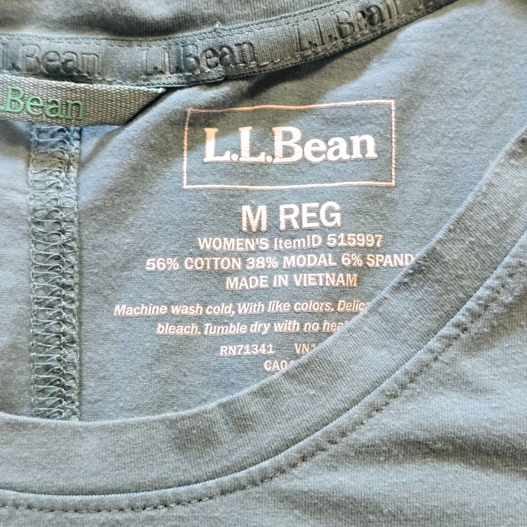 Vintage LL Bean Top Womens Size Medium Green Short Sleeve Basic Outdoors Athletic Casual Shirt Size M / US 6-8 / IT 42-44 - 3 Thumbnail