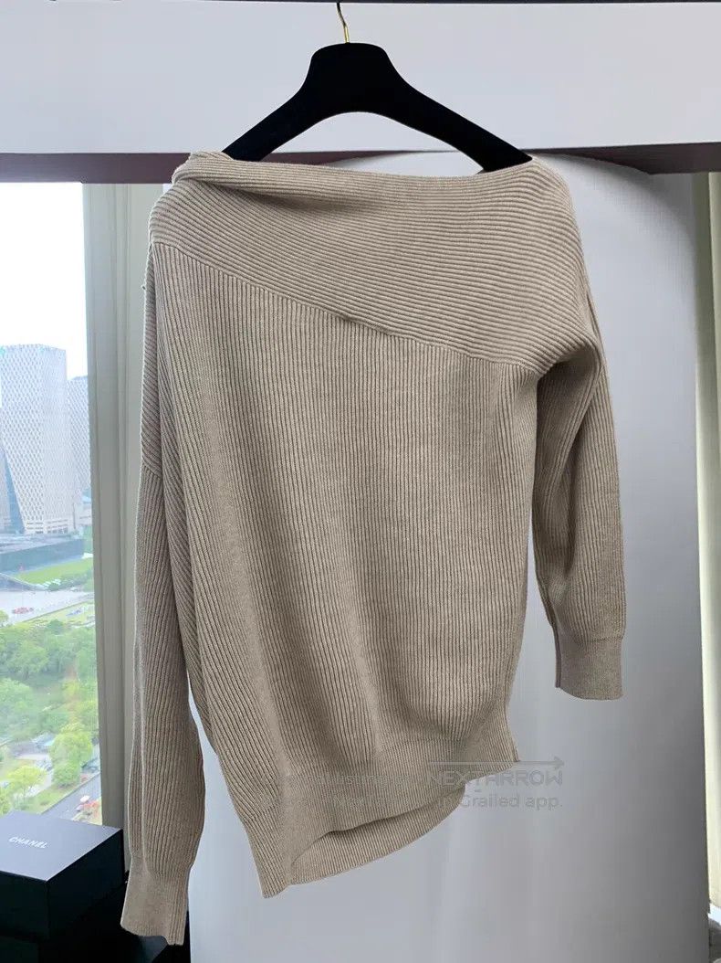 Brunello Cucinelli Brunello Cucinelli Shoulder-dropped beaded asymmetrical kn Size S / US 4 / IT 40 - 3 Thumbnail