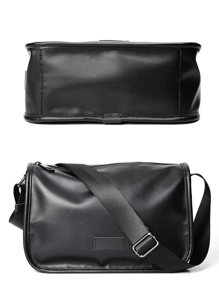 Japanese Brand Fashion y2k faux leather shoulder bag messenger bag casual Size ONE SIZE - 7 Thumbnail