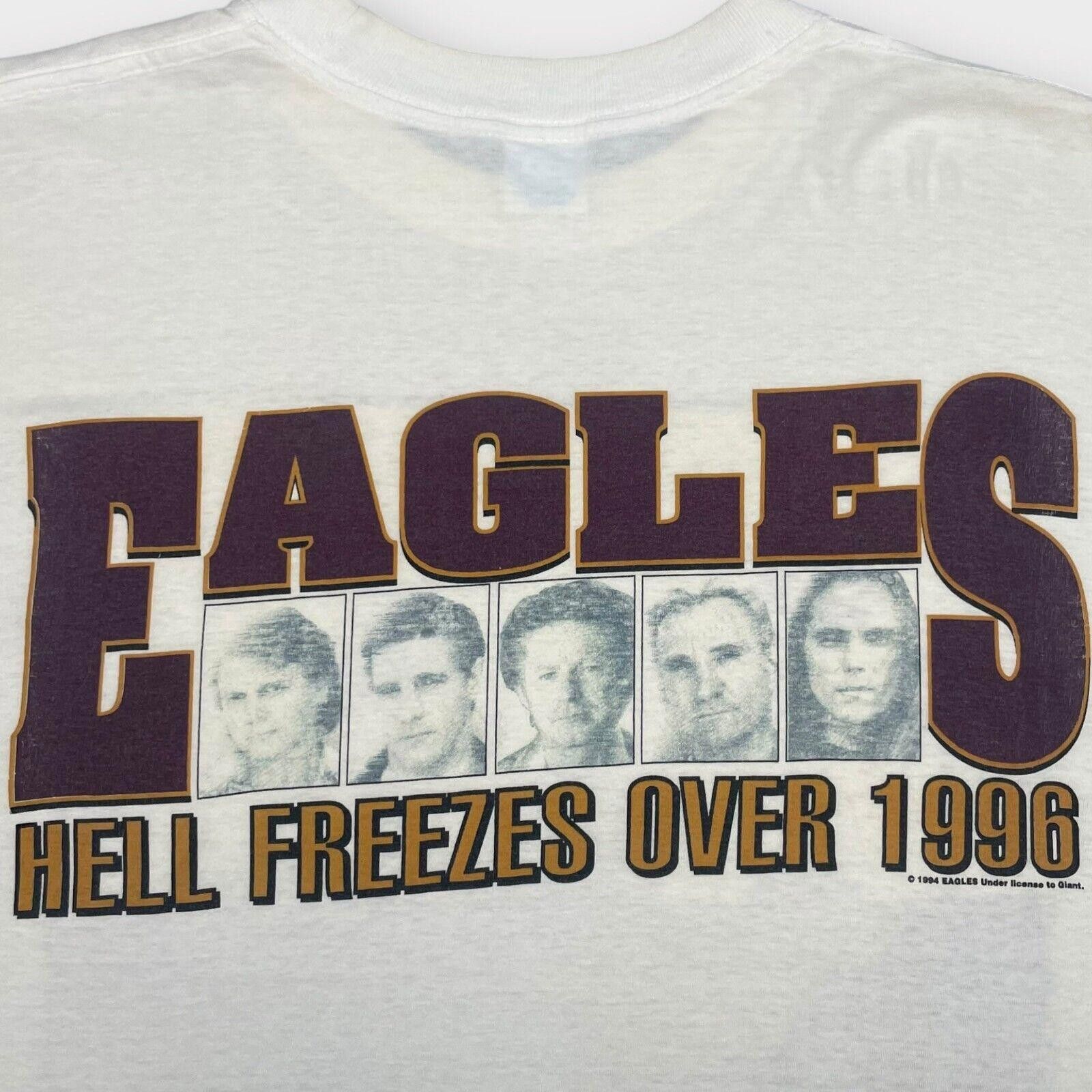 Designer Vintage 1996 Eagles Hotel California Single Stitch Tee Size US XL / EU 56 / 4 - 6 Thumbnail