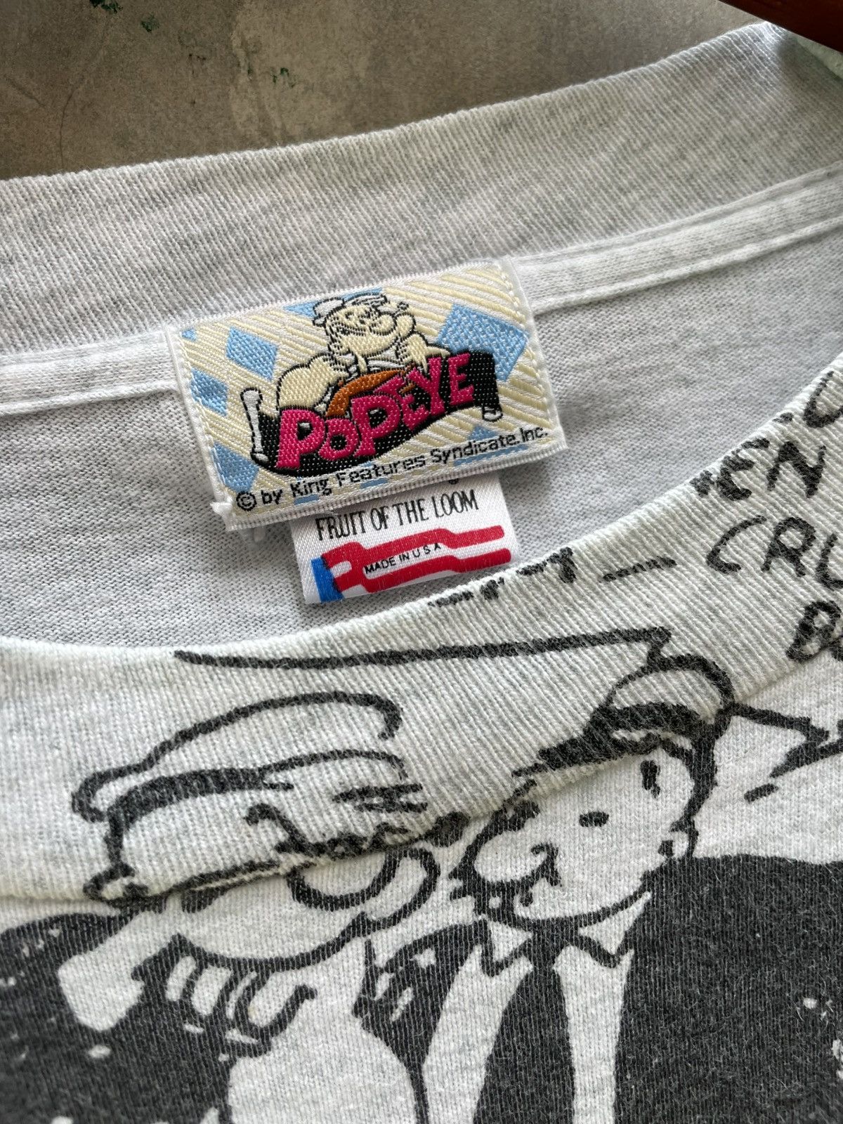 Vintage Vintage POPEYE cartoons comics movie tee shirt size L Size US L / EU 52-54 / 3 - 2 Thumbnail