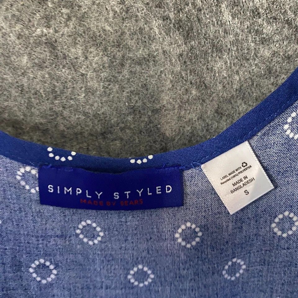 Other Simply Styled Tank Top Small Women's Blue 100% Rayon NWD S Size S / US 4 / IT 40 - 3 Thumbnail