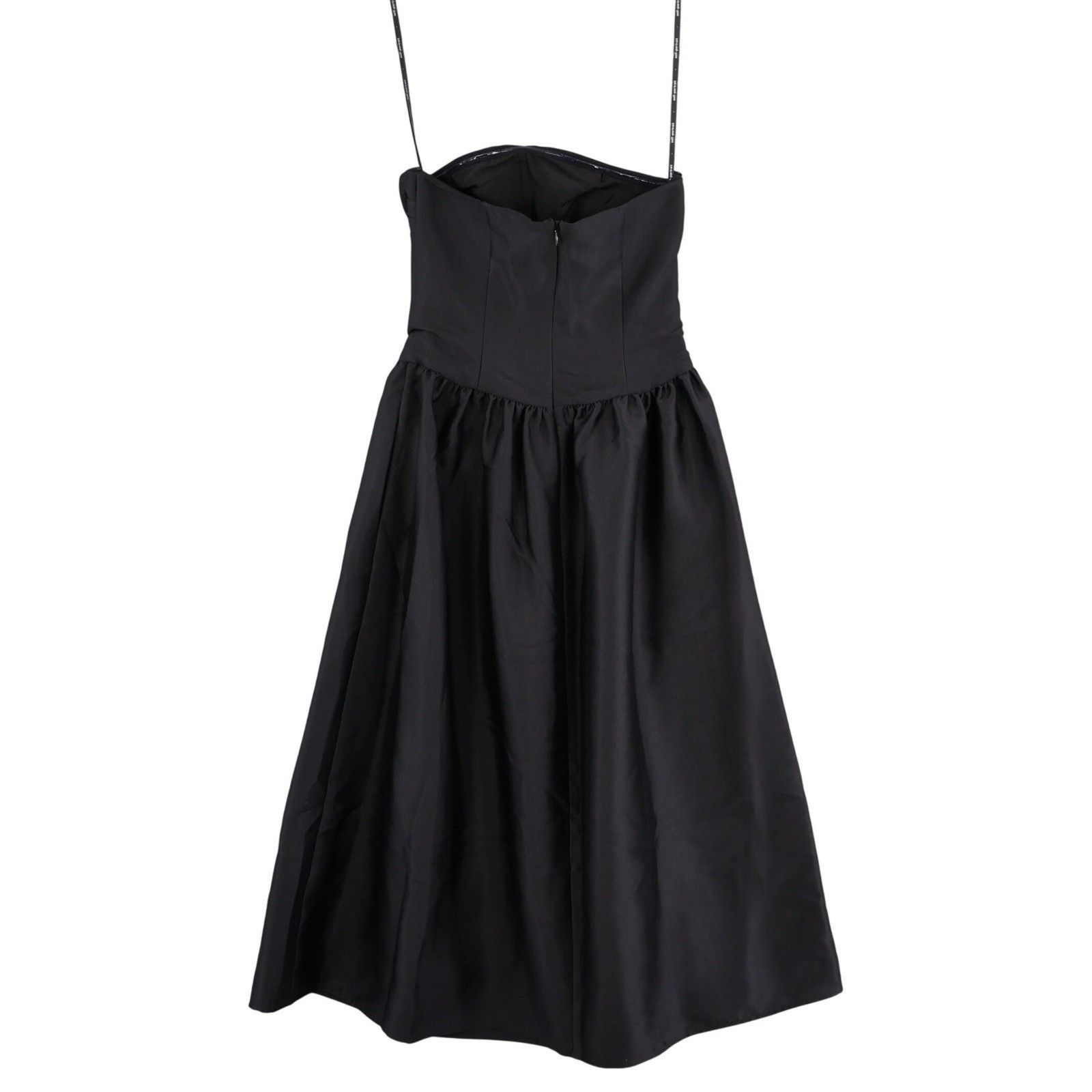 Self-Portrait Self Portrait Taffeta Midi Dress Women 4 Black Formal Dance Size S / US 4 / IT 40 - 3 Thumbnail
