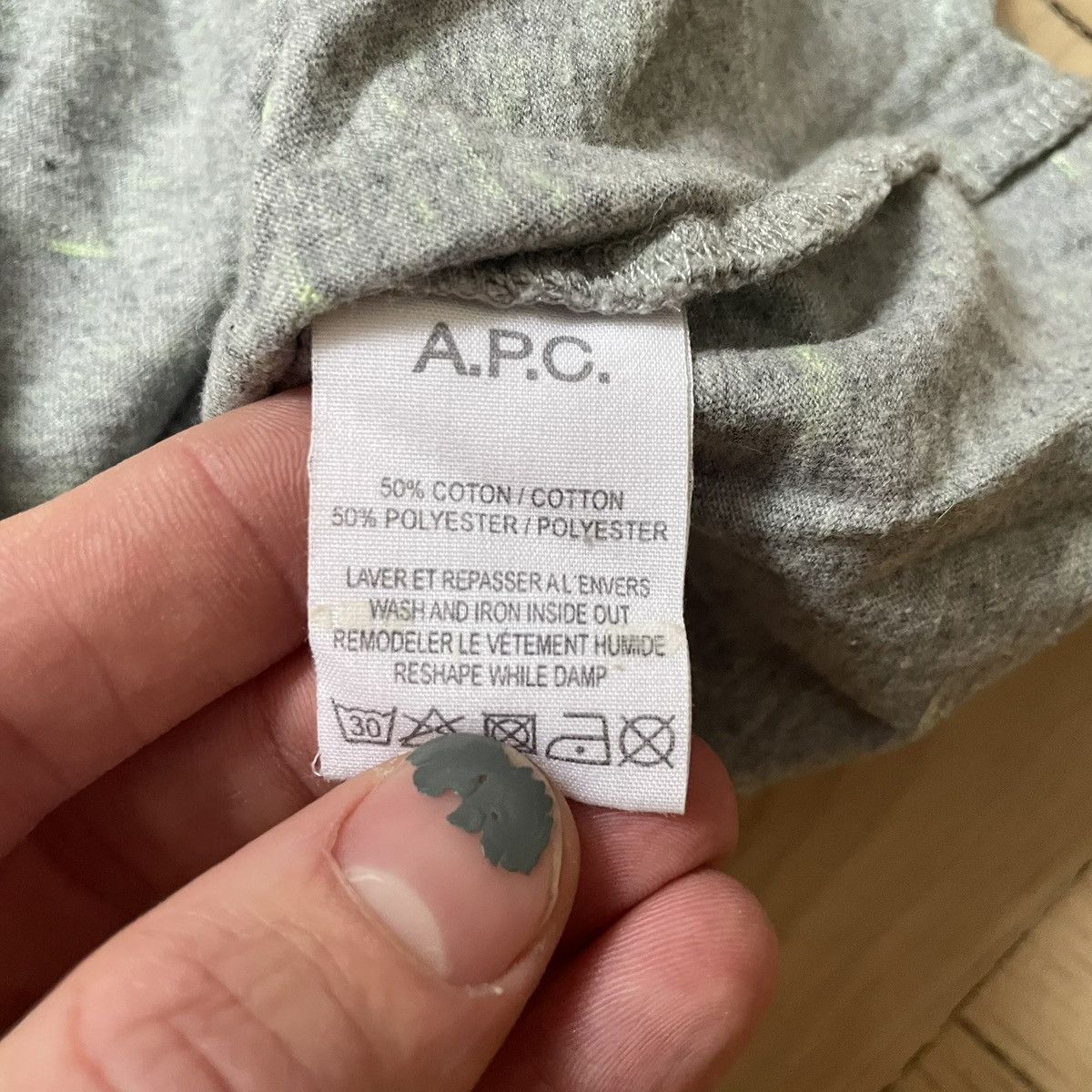 A.P.C. Gray APC Baby Tee Size US S / EU 44-46 / 1 - 3 Thumbnail