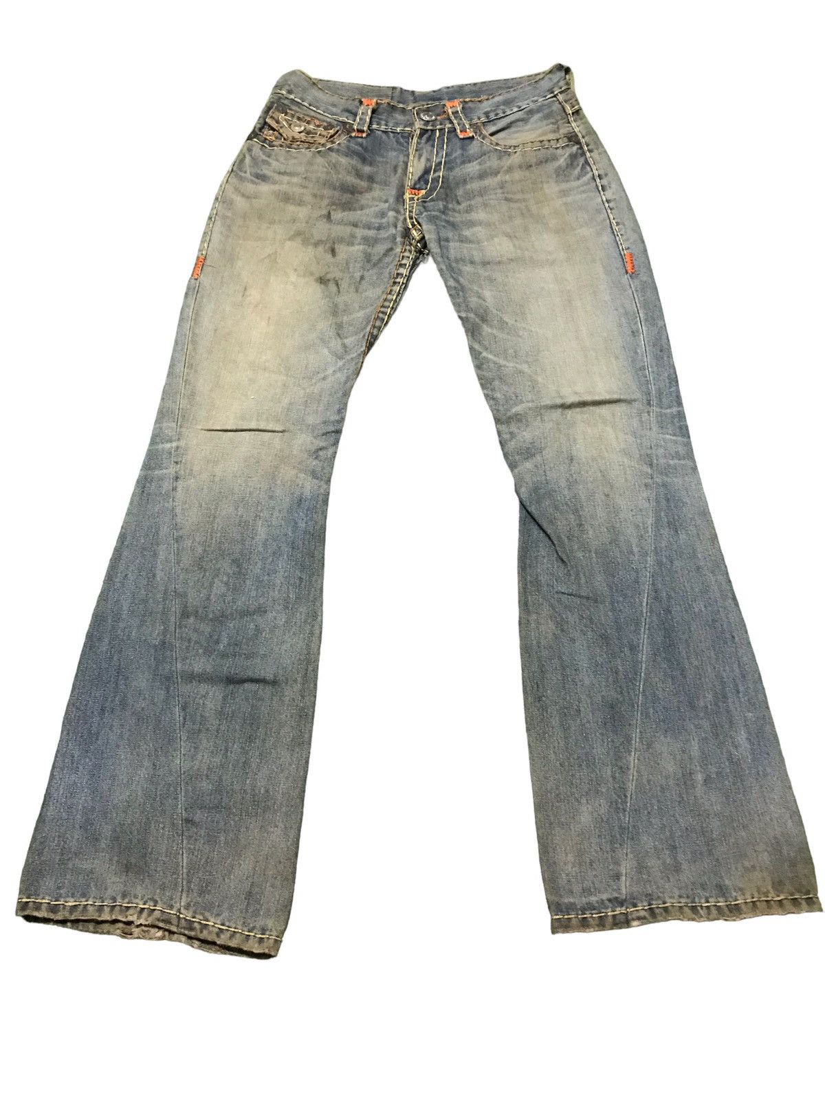 image of True Religion Joey Super T Flared Denim Jeans in Indigo, Men's (Size 30)