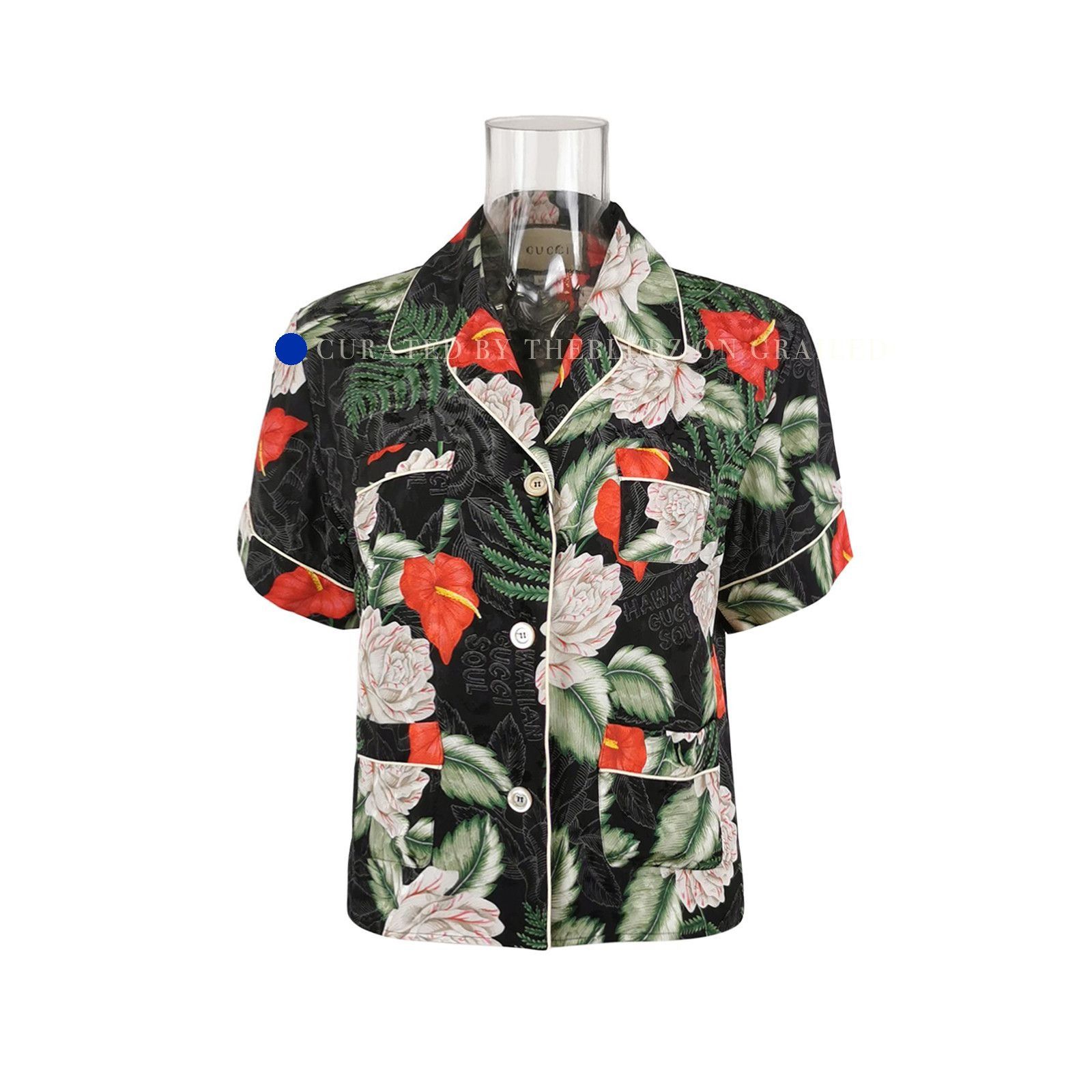 Gucci Vibrant Floral Silk Button-Up Shirt Size US XS / EU 42 / 0 - 1 Thumbnail