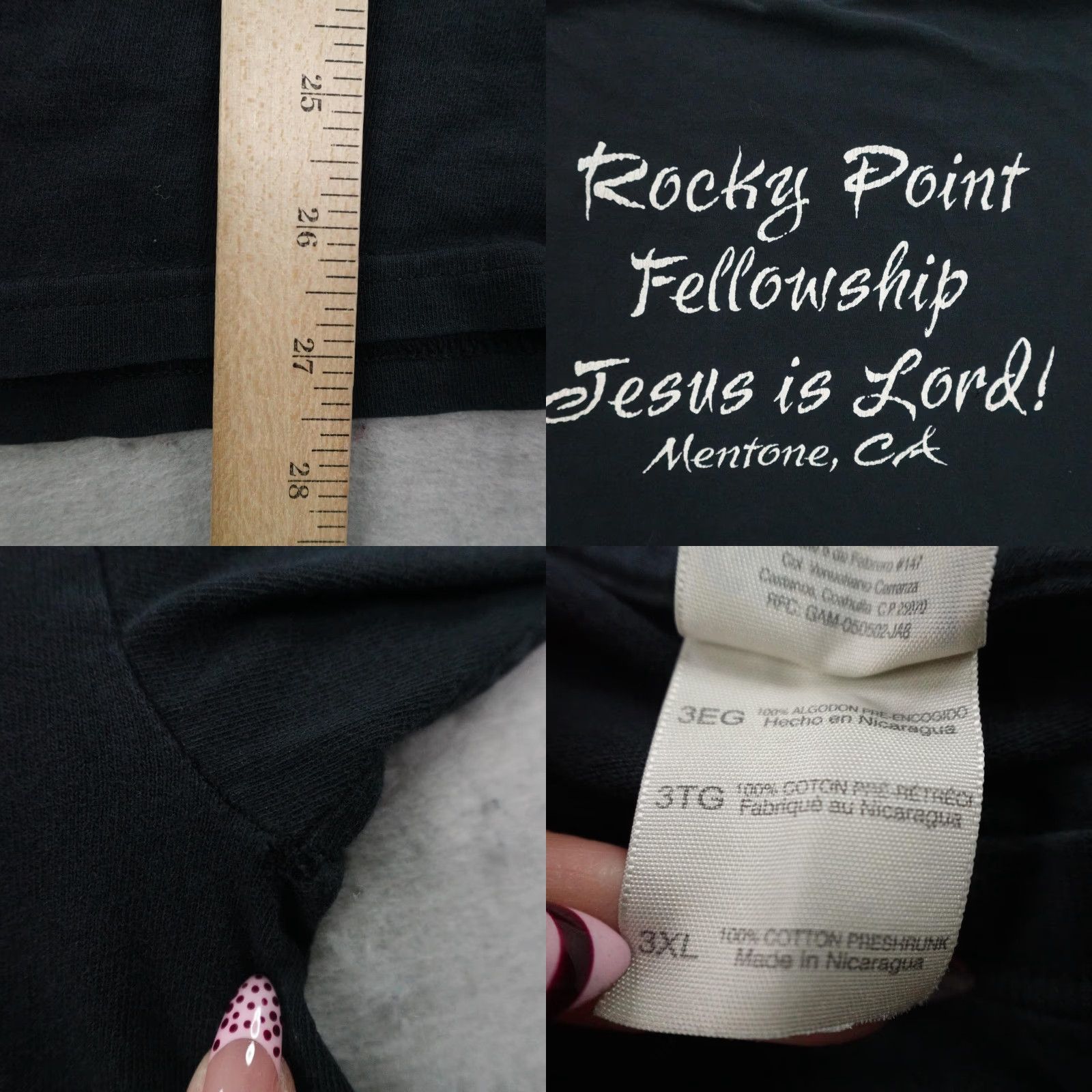 Gildan VINTAGE Gildan Heavy Cotton T-Shirt Mens 3XL Black Breaking Thru Darkness Jesus Is Light 90s Shirt Size US XXL / EU 58 / 5 - 8 Thumbnail