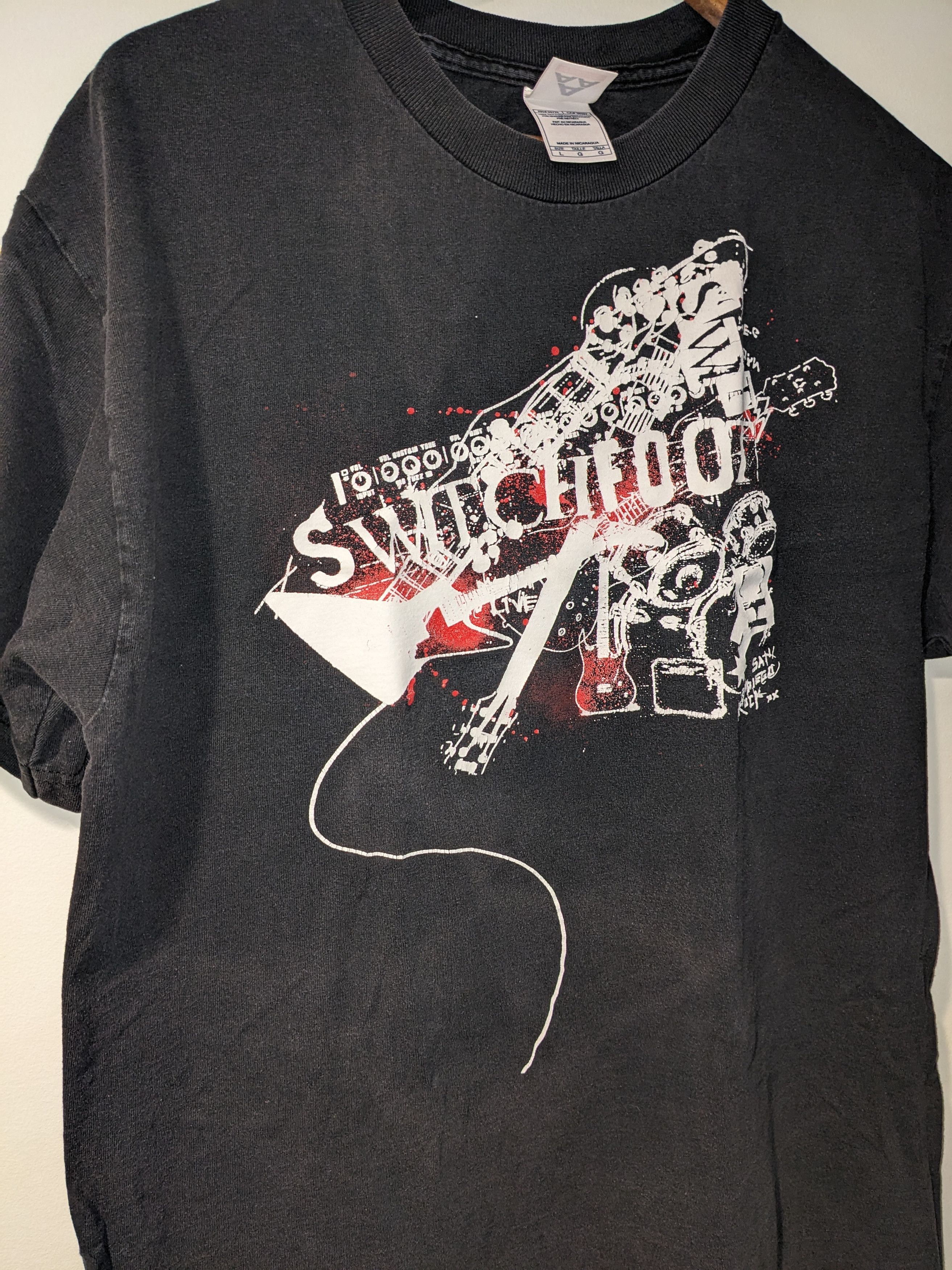 Hot Topic × Vintage Vintage Y2K SwitchFoot Band Tour Music Black Large T-Shirt Size US L / EU 52-54 / 3 - 4 Thumbnail
