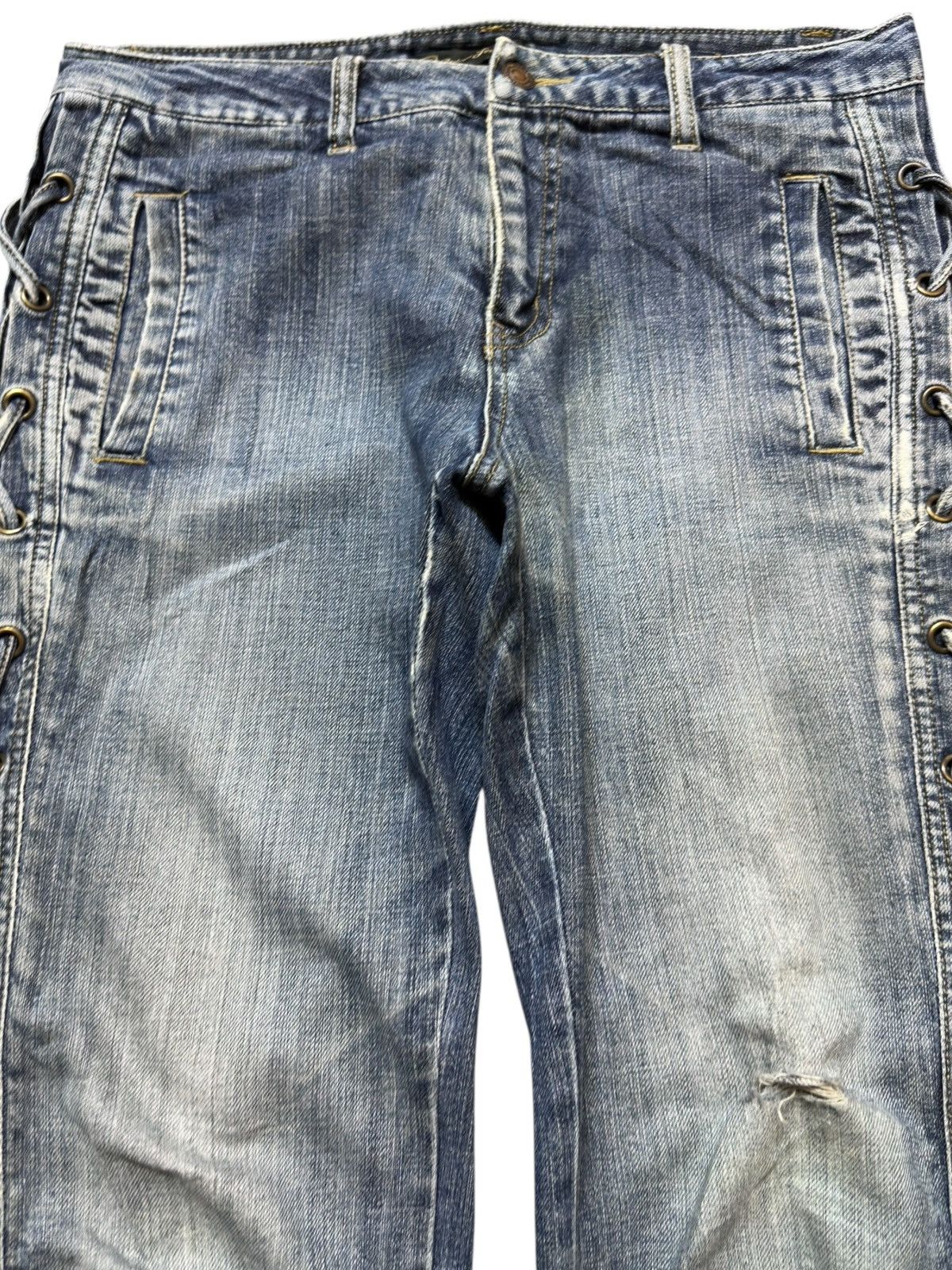 Tornado Mart Vintage Oririn Flare Bootcut Lace Up Women Denim Size US 31 - 2 Thumbnail
