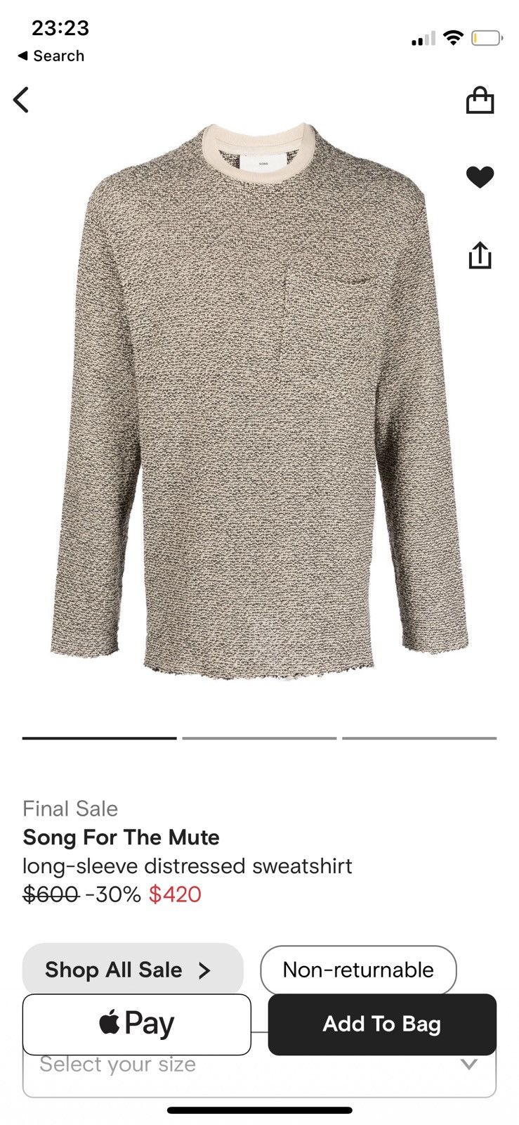 Song For The Mute Crew Neck Sweater Size US M / EU 48-50 / 2 - 2 Thumbnail
