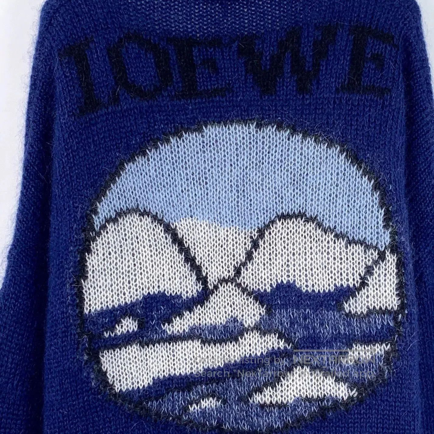 Loewe navy blue snowflake knit cardigan from Loewe. Size US S / EU 44-46 / 1 - 5 Thumbnail