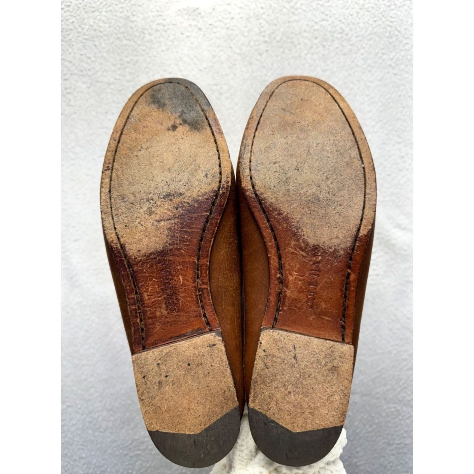Cole Haan Cole Haan Brown Leather Woven Slip-On Loafers With Rubber Sole Mens 10.5 Casual Shoes Leather Upper Rubber Outsole Loafer Vintage No Size US 11 / EU 44 - 4 Thumbnail