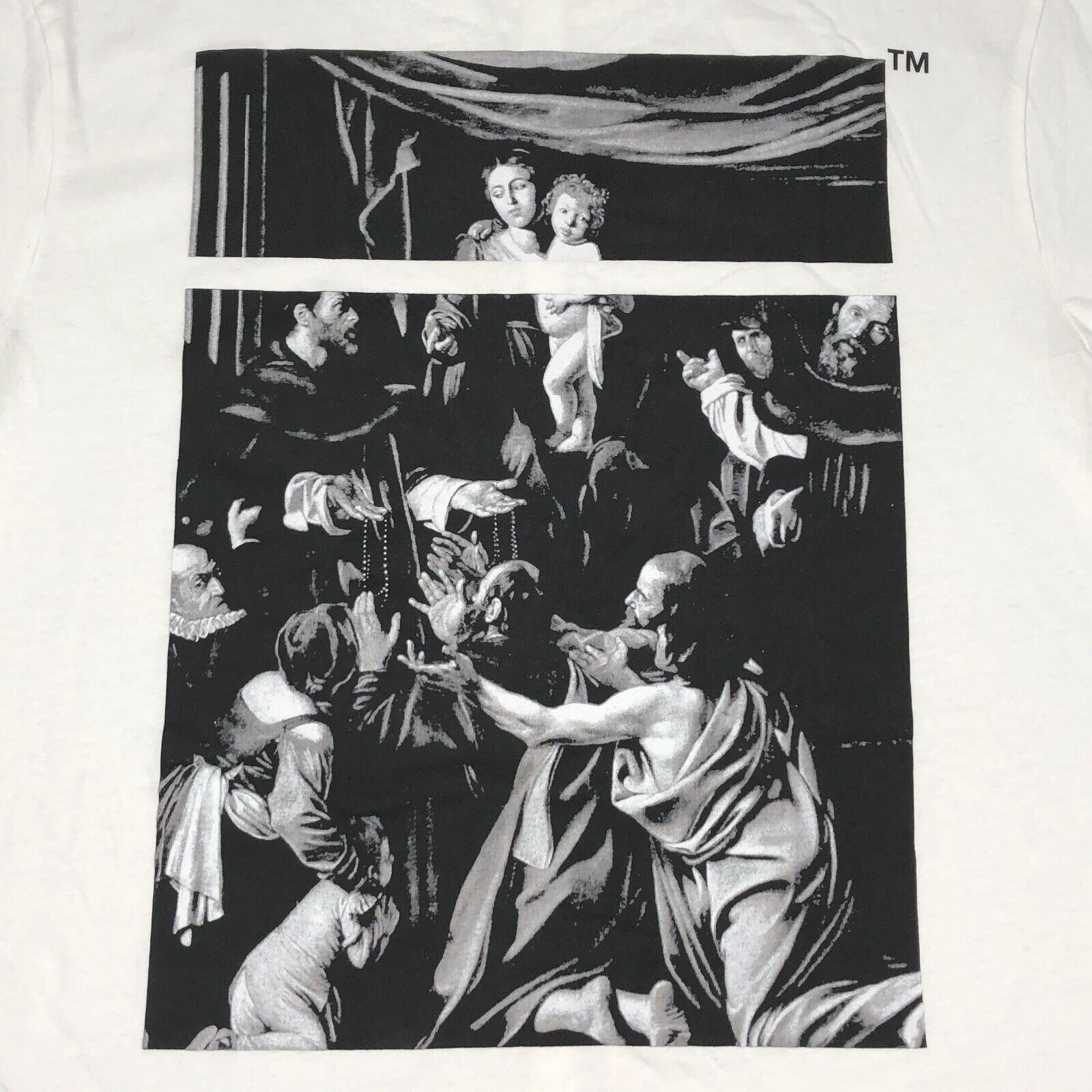 Off-White × Virgil Abloh New Off White Caravaggio Art Tee T Shirt Size XXS Oversized Size US XXS / EU 40 - 2 Thumbnail