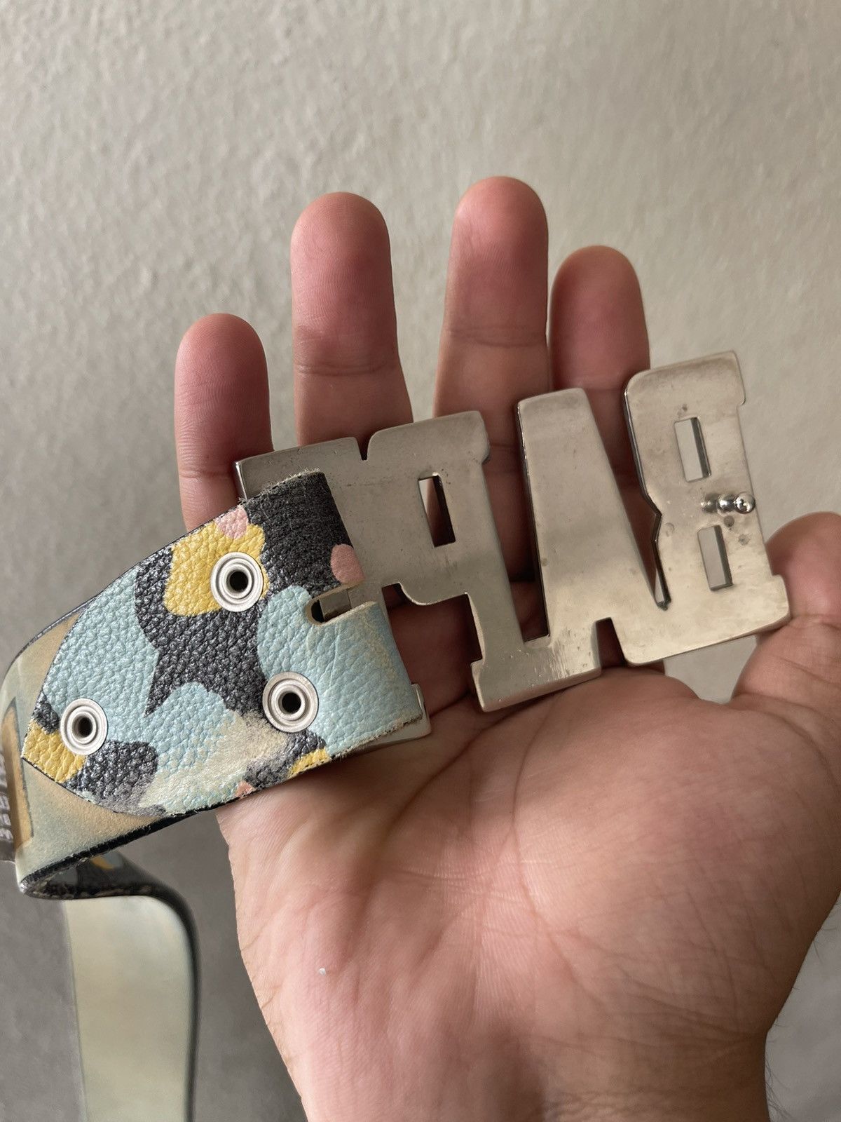 Bape A Bathing Ape Bape Spellout Black Cotton Candy Camo Belts Size 44 - 3 Thumbnail