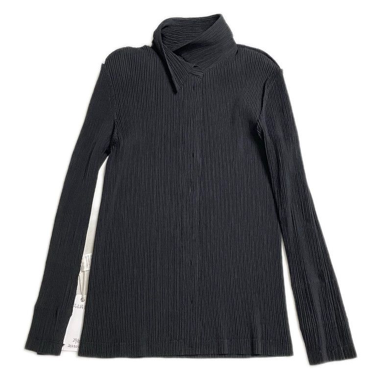 Issey Miyake Issey Miyake size:1 Black pleated long-sleeved cardigan Size M / US 6-8 / IT 42-44 - 8 Thumbnail