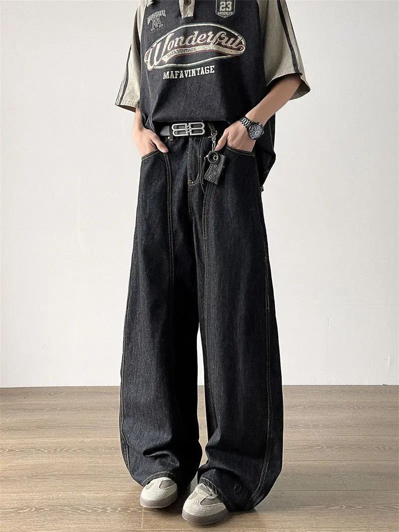Japanese Brand Retro loose wide leg slightly flared jeans Size US 32 / EU 48 - 2 Thumbnail