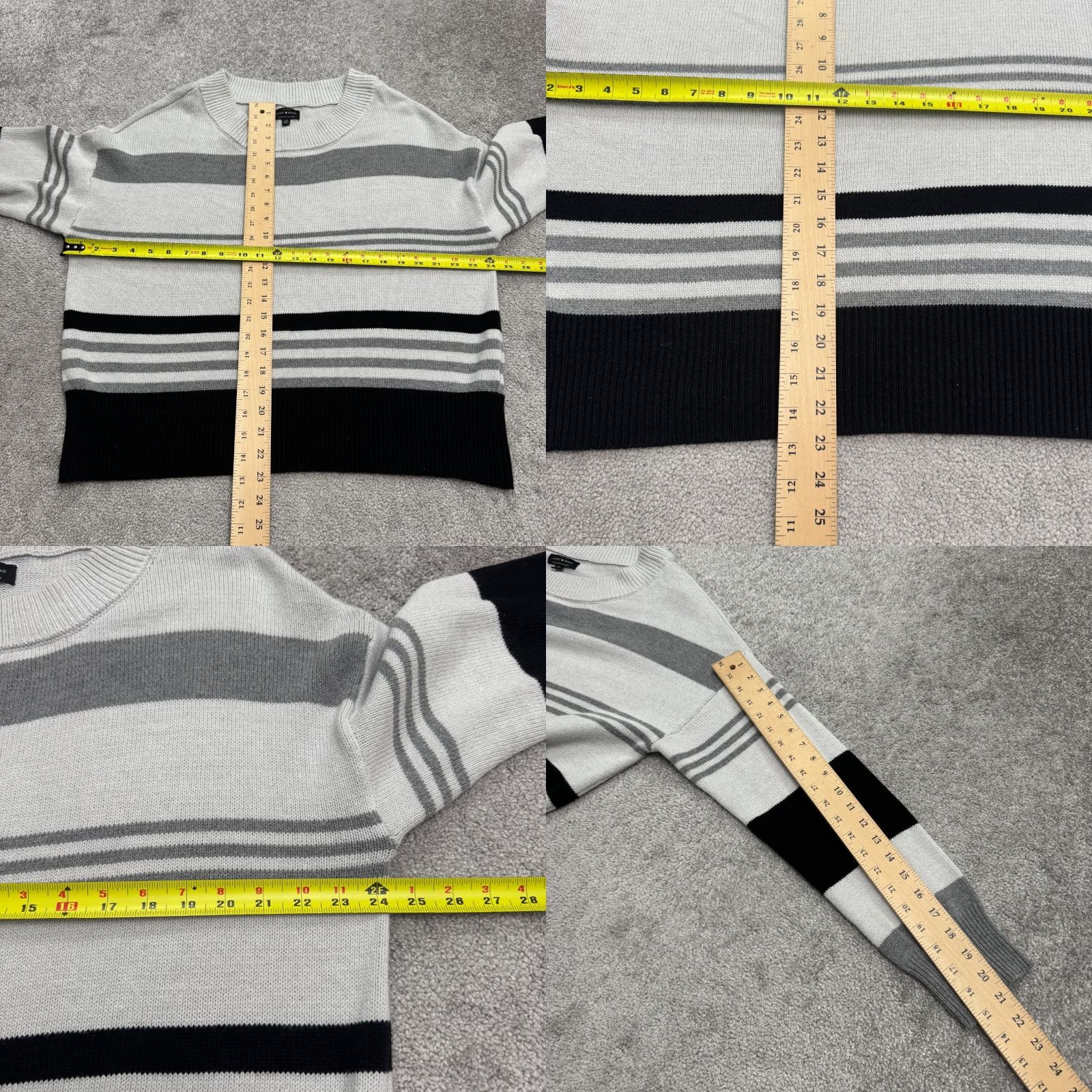 Lucky Brand Lucky Brand Women's Large Striped Colorblock Knit Sweater Multicolor Crew Neck Regular Fit Size L / US 10 / IT 46 - 8 Thumbnail