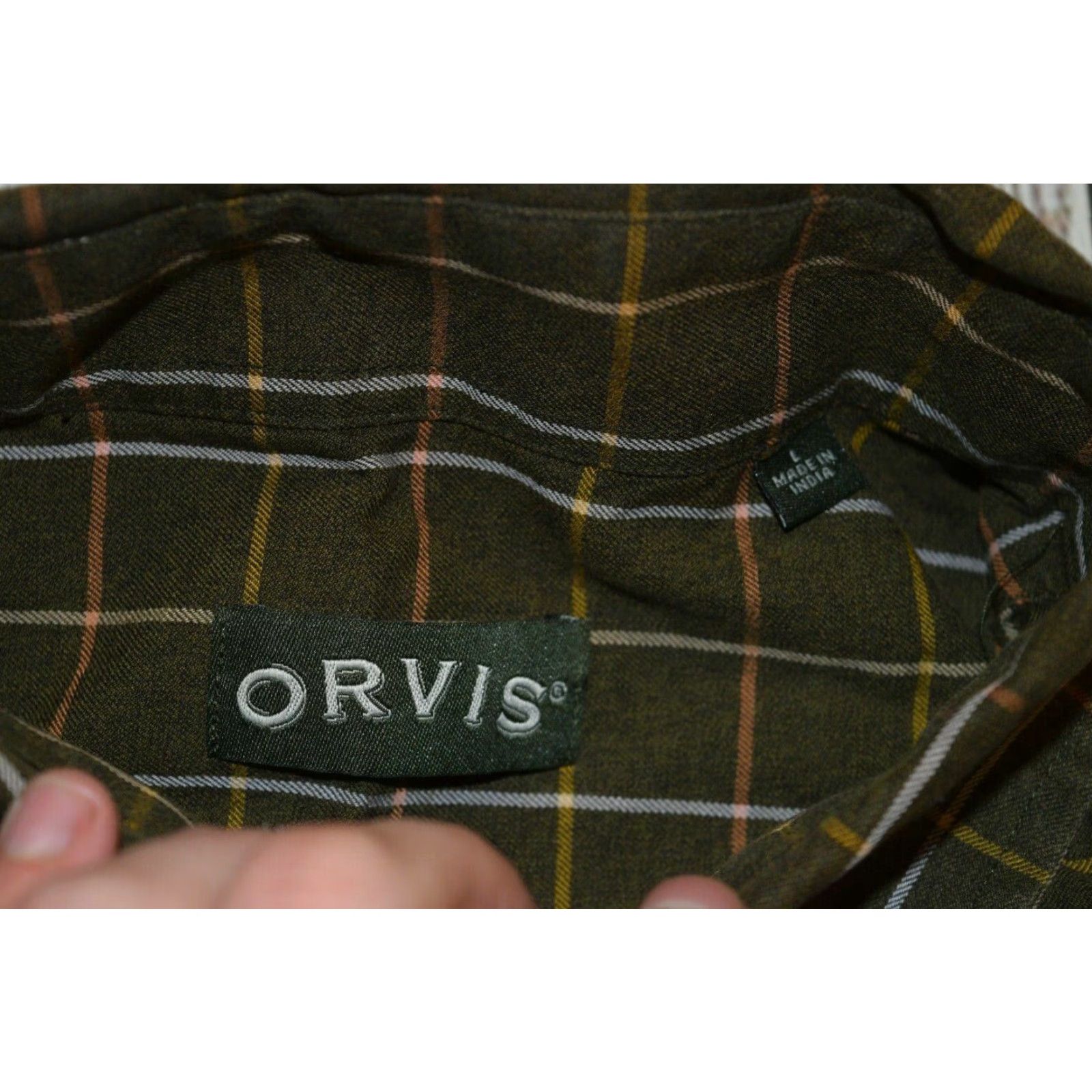 Orvis VINTAGE Orvis Men's Button-Up Cotton Flannel Shirt Sz Large Casual Plaid Checks Outfitter Size US L / EU 52-54 / 3 - 6 Thumbnail