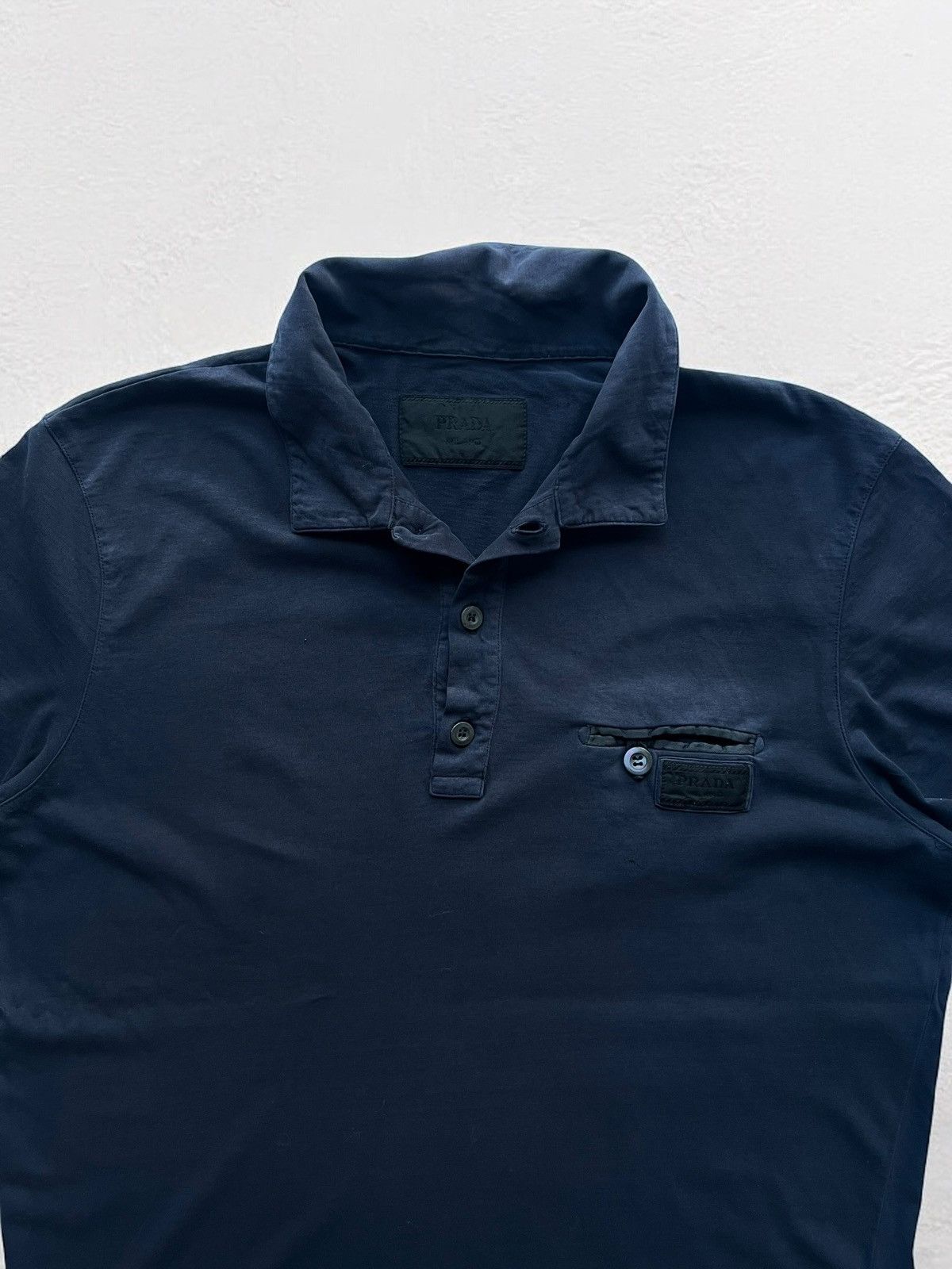 Designer × Prada PRADA BLACK LABEL POLO TEE RED TAB T SHIRT MADE IN ITALY Size US L / EU 52-54 / 3 - 2 Thumbnail
