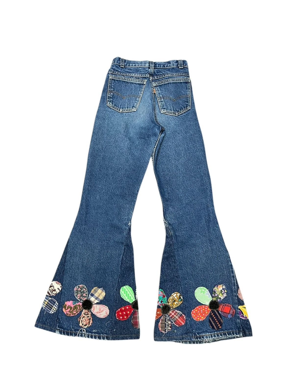 Vintage Vintage Levi’s Juniors Flared Patchwork Floral Jeans Sz 24W Size 24" / US 00 / IT 34 - 2 Thumbnail