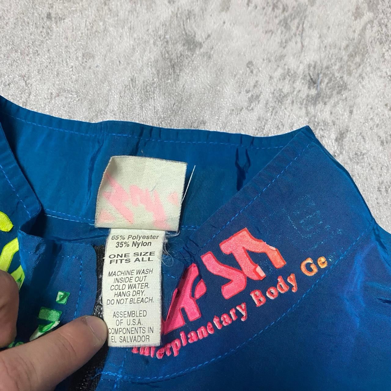 Other 90s Surf Style blue windbreaker jacket jacket Size US L / EU 52-54 / 3 - 4 Thumbnail