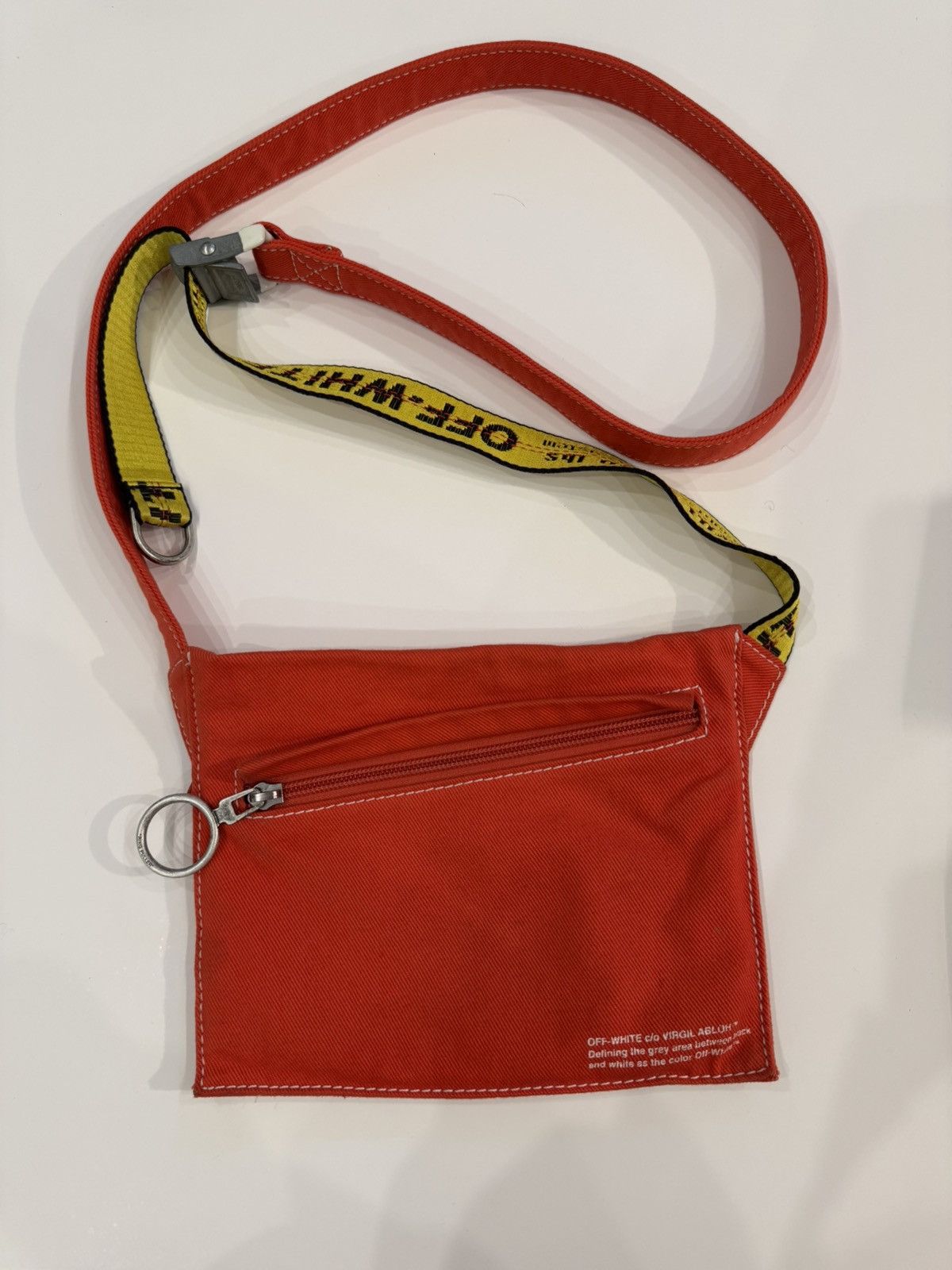 Off-White Off-White - Logo-Print Cotton-Twill Messenger Bag - Red Size ONE SIZE - 1 Thumbnail