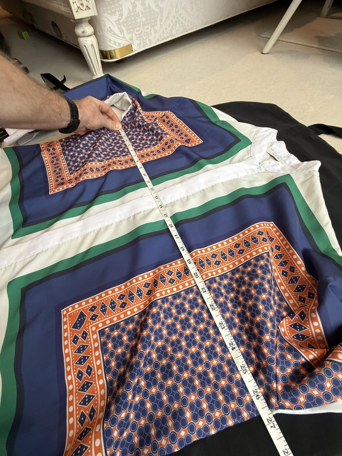 MNML MNML Kanye Coachella shirt grail white colour block pattern Size US L / EU 52-54 / 3 - 7 Thumbnail