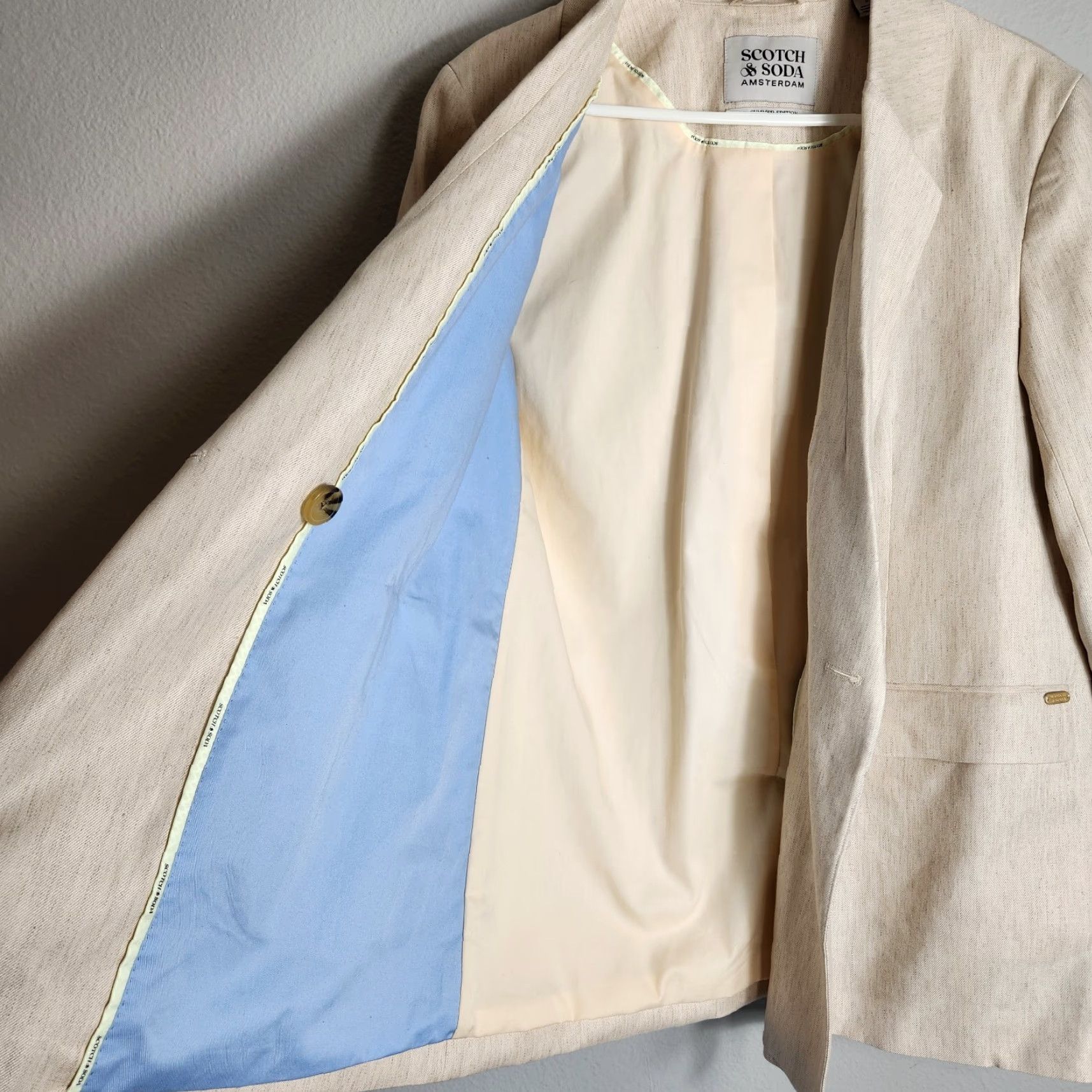 Scotch & Soda Scotch & Soda Mens L Summer Edition Unconstructed Double Breasted Blazer Size 42R - 7 Thumbnail