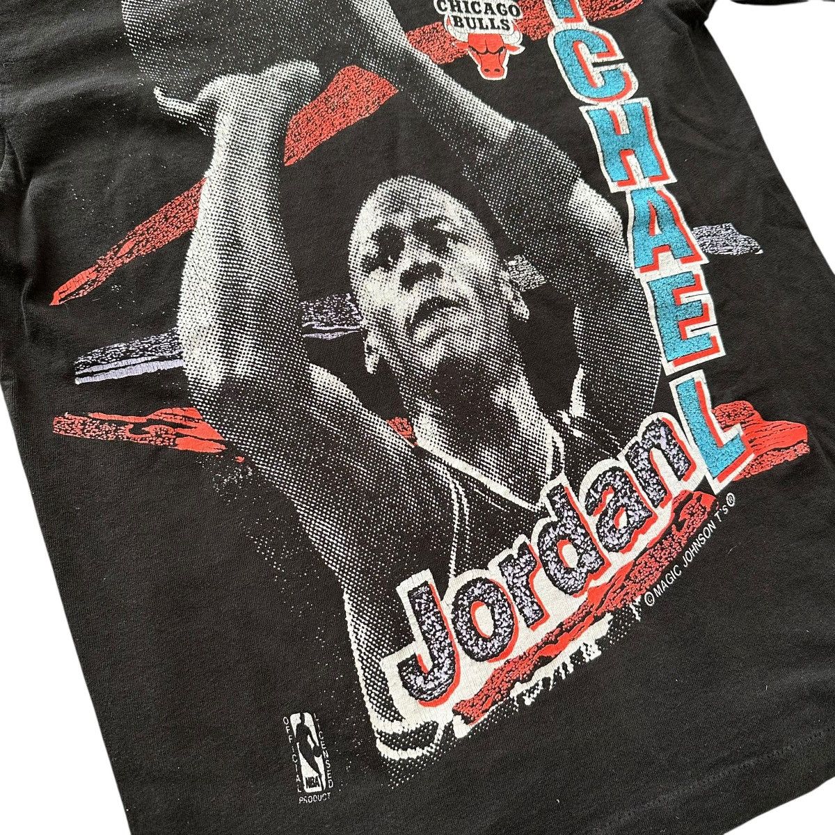 Fruit Of The Loom vintage FOTL Michael Jordan T-shirt Black Magic Johnson Size US M / EU 48-50 / 2 - 16 Thumbnail