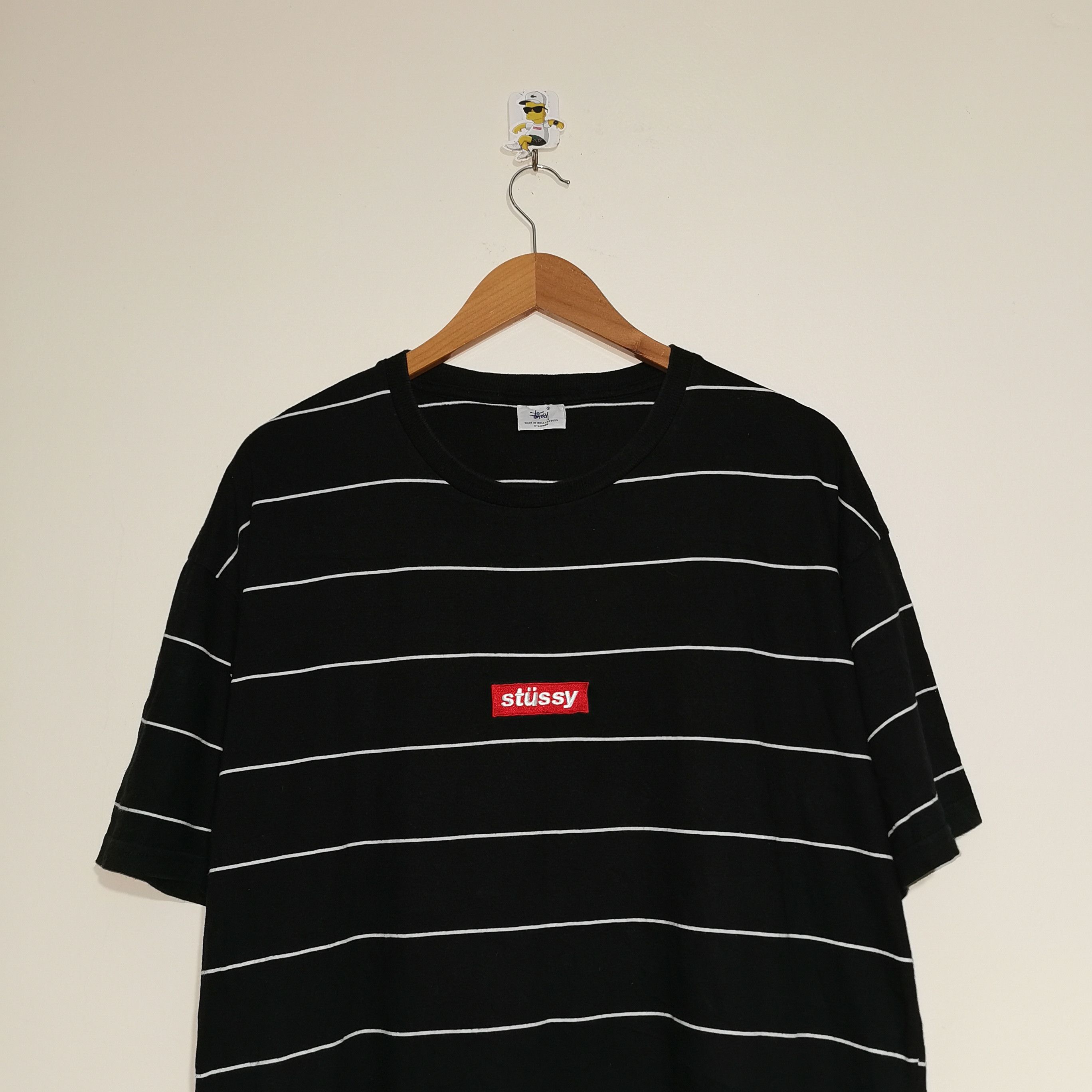 Stussy Rare Stussy Box Stripe Embroidery Logo Shirt Size US XL / EU 56 / 4 - 2 Thumbnail