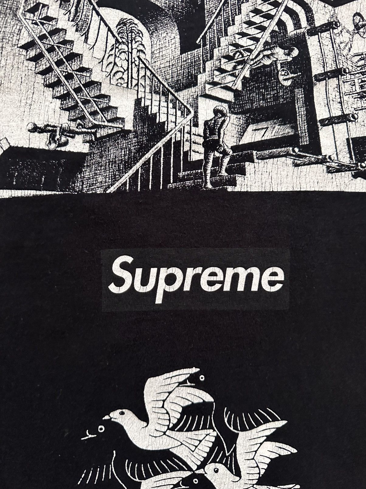 Supreme Supreme MC Escher Collage Tee Black Size Medium SS17 Size US M / EU 48-50 / 2 - 7 Thumbnail