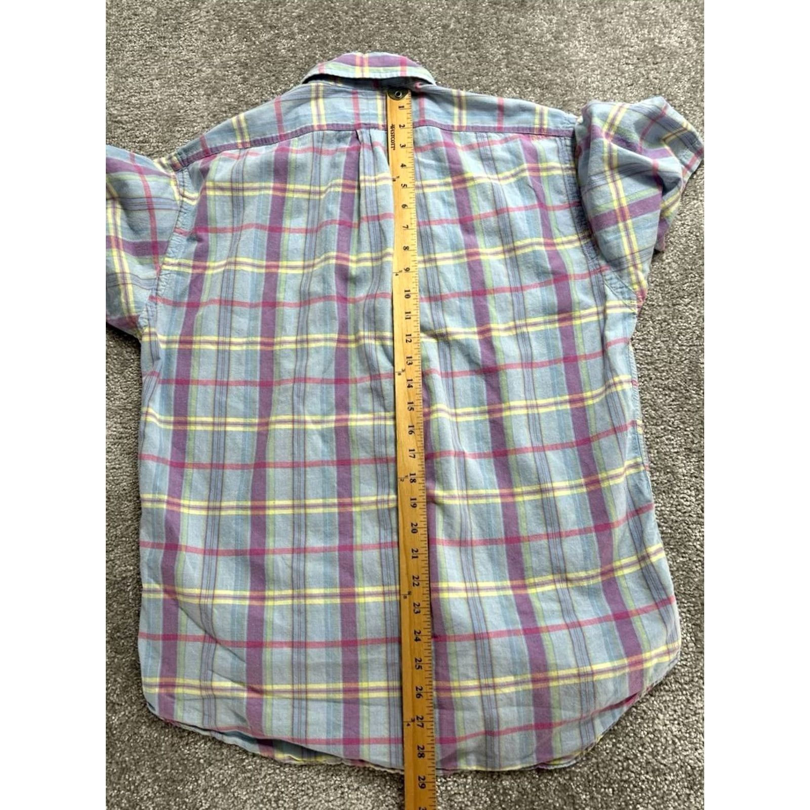 Ralph Lauren Ralph Lauren Blake Shirt Mens Medium Blue Plaid Cotton Pony Logo Button Down Size US M / EU 48-50 / 2 - 7 Thumbnail